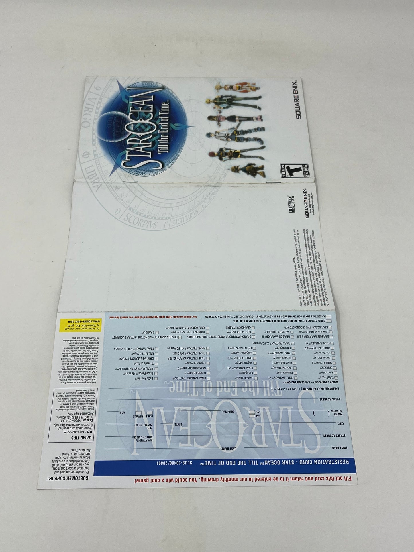 Sony PlayStation 2 PS2 - Star Ocean Till the End of Time - Complete
