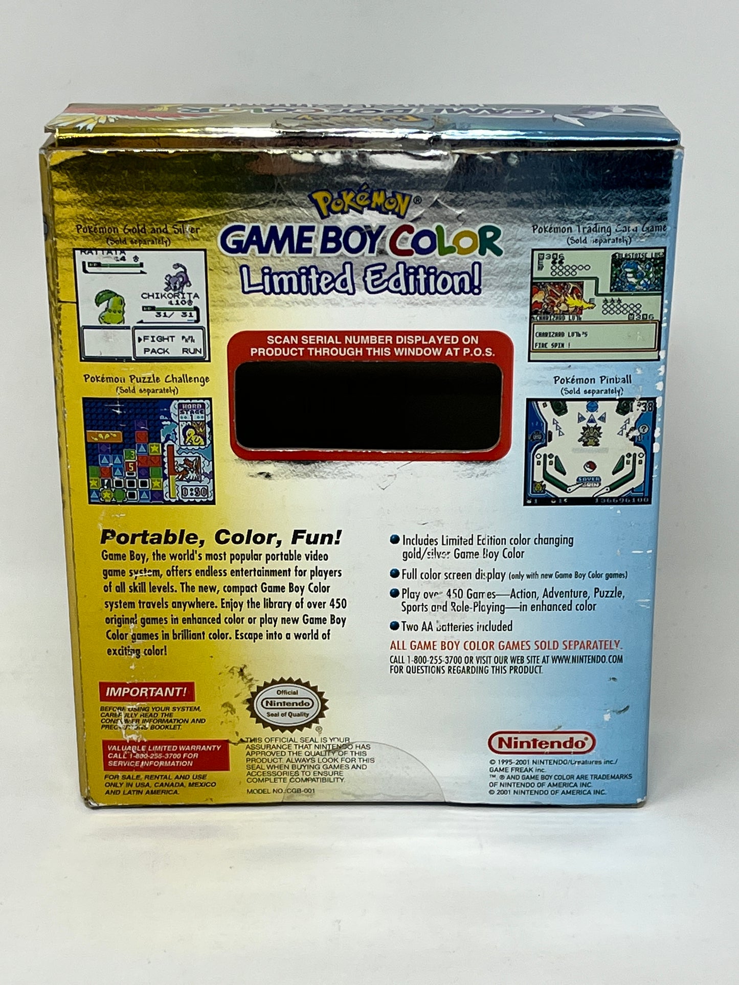 Nintendo Game Boy Color Pokemon Limited Edtion - Complete in Box