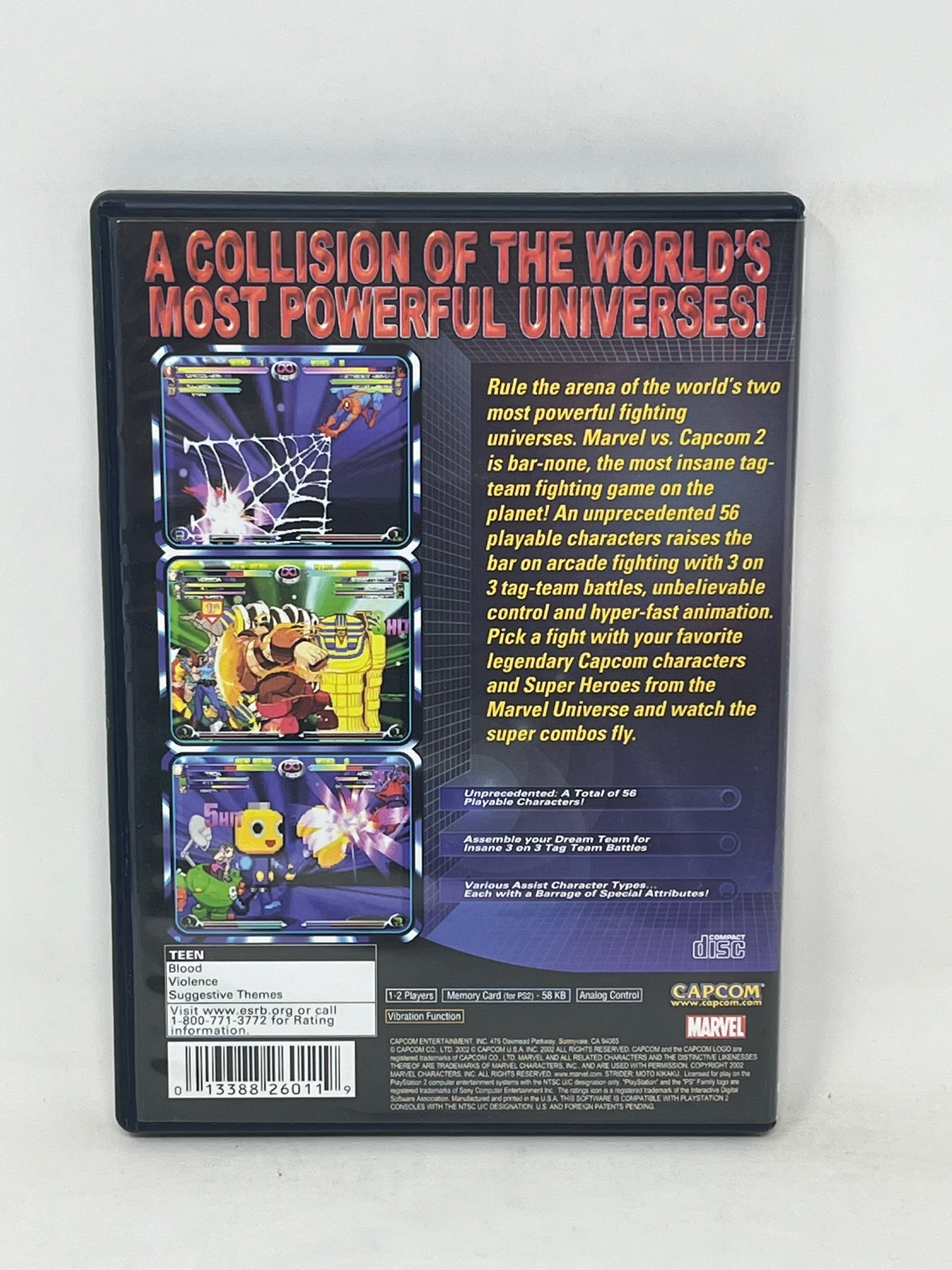 Sony PlayStation 2 - Marvel vs Capcom 2 - Complete