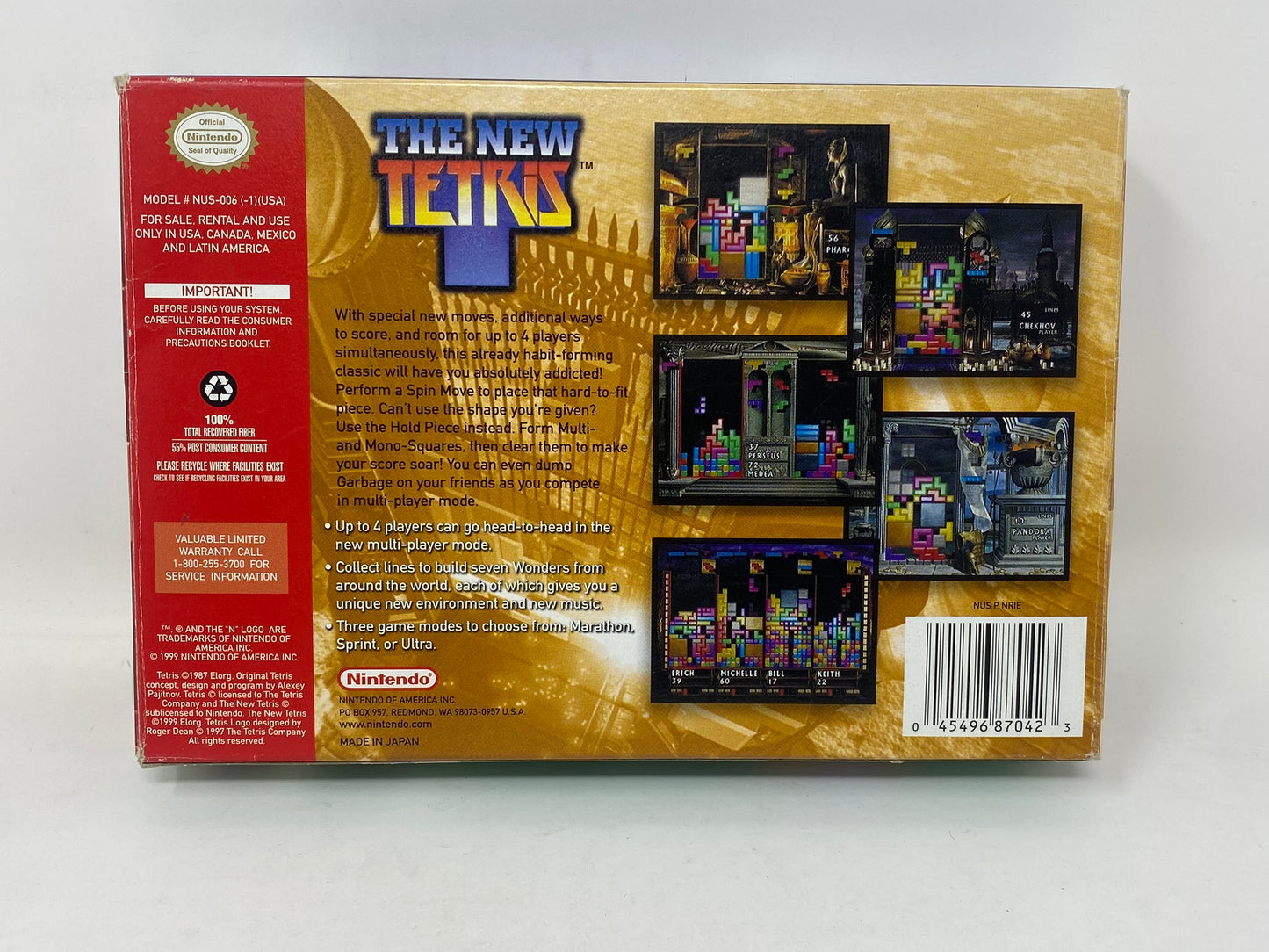 N64 Nintendo 64 - The New Tetris - Complete