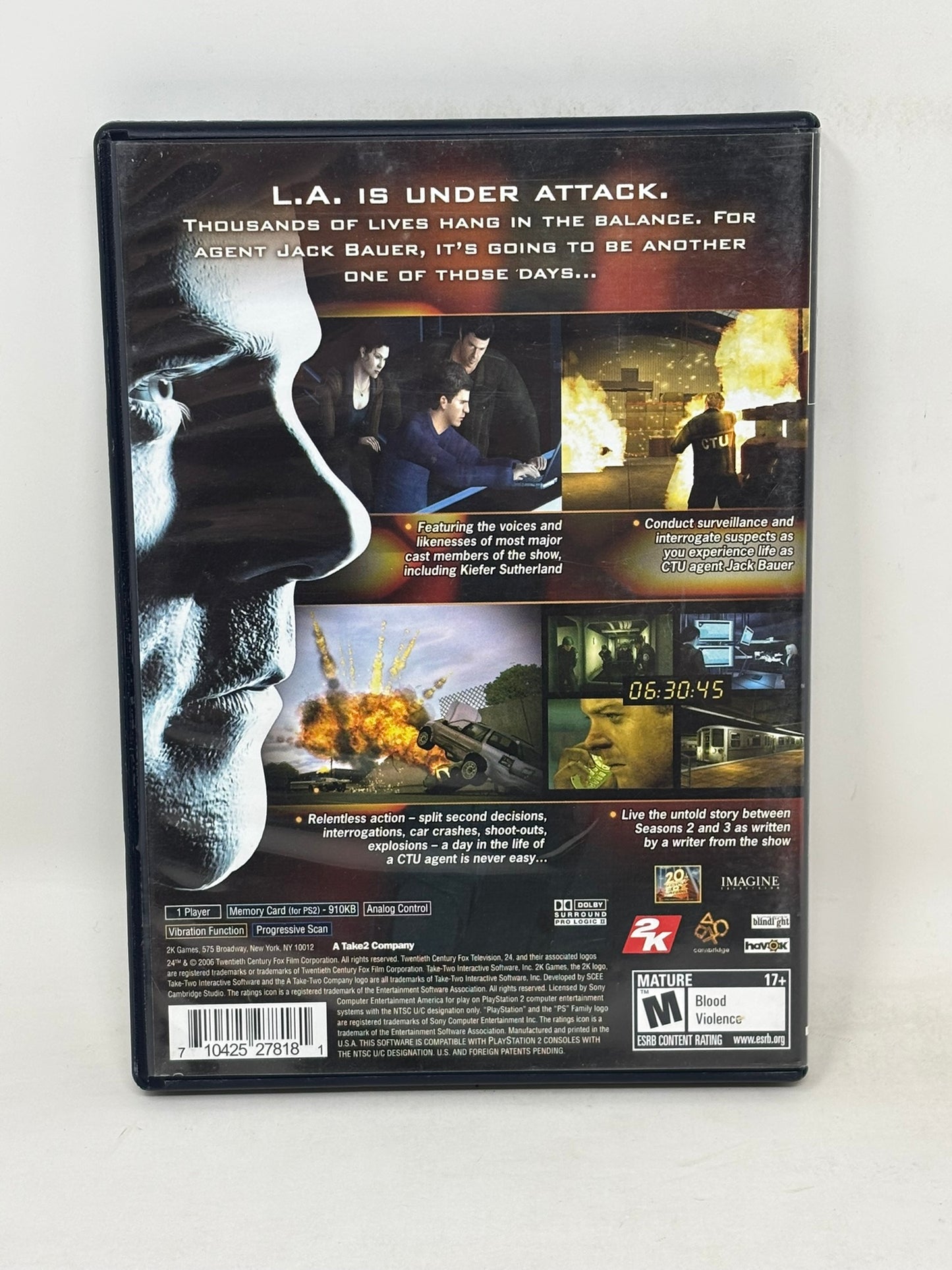 Sony PlayStation 2 PS2 - 24 The Game - Complete