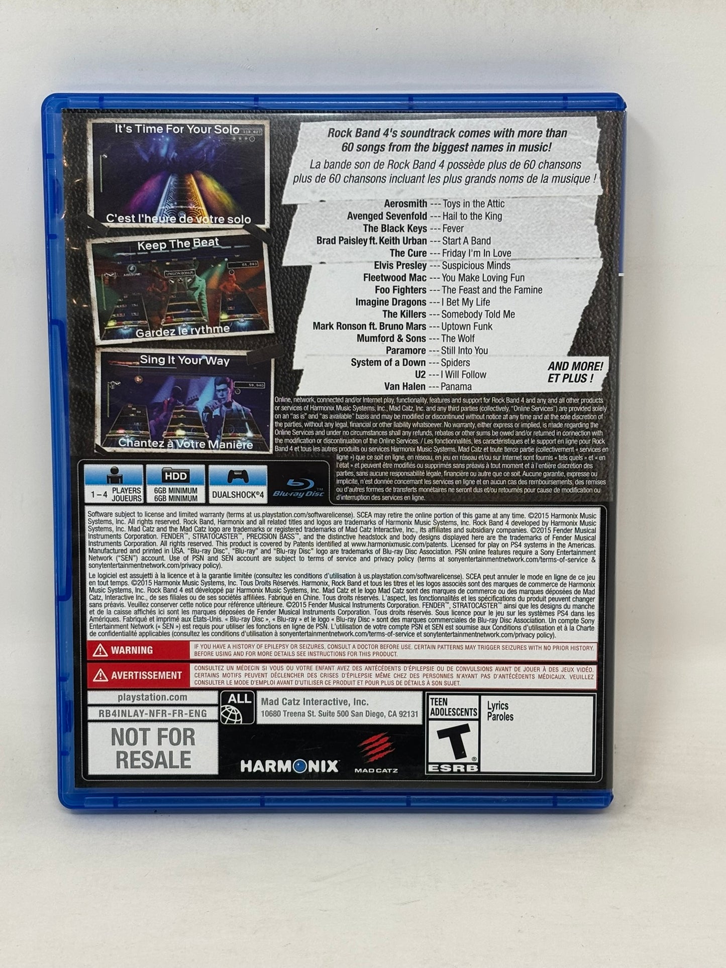 Sony PlayStation 4 - Rock Band 4