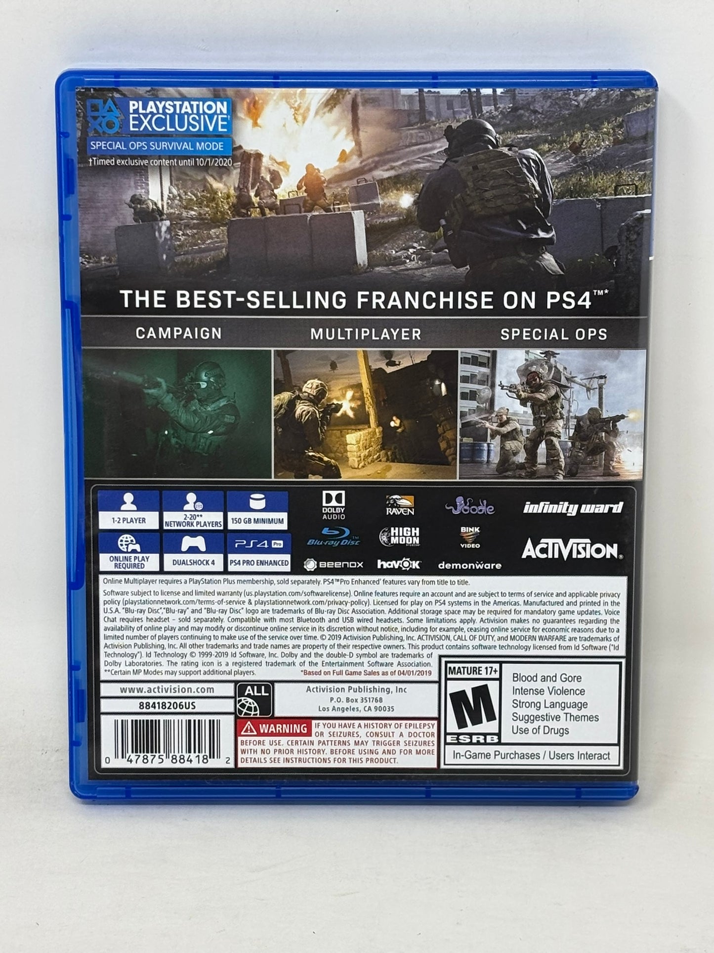 Sony PlayStation 4 PS4 - Call of Duty Modern Warefare