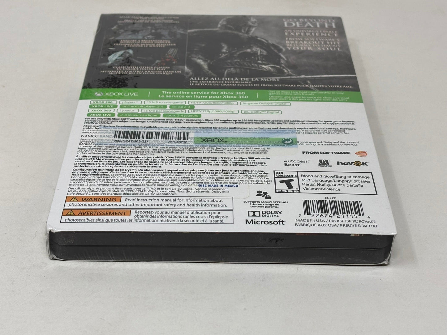 XBox 360 - Dark Souls II 2 Black Armor Edition - Sealed
