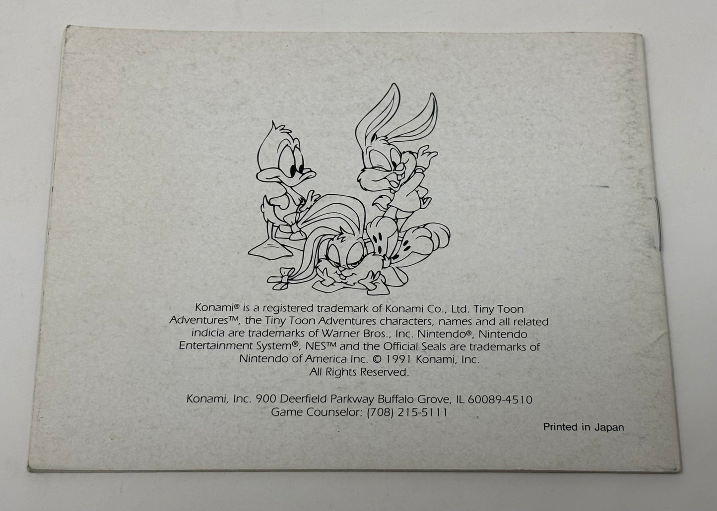 NES Nintendo - Tiny Toon Adventures w/ Manual
