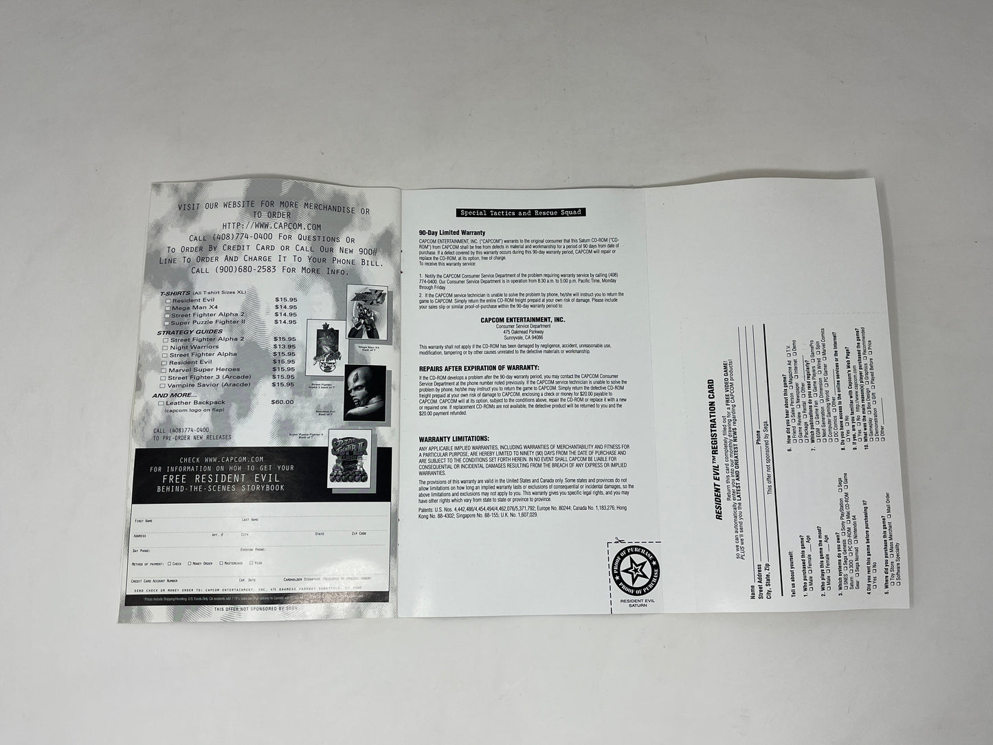 Sega Saturn - Resident Evil - Complete