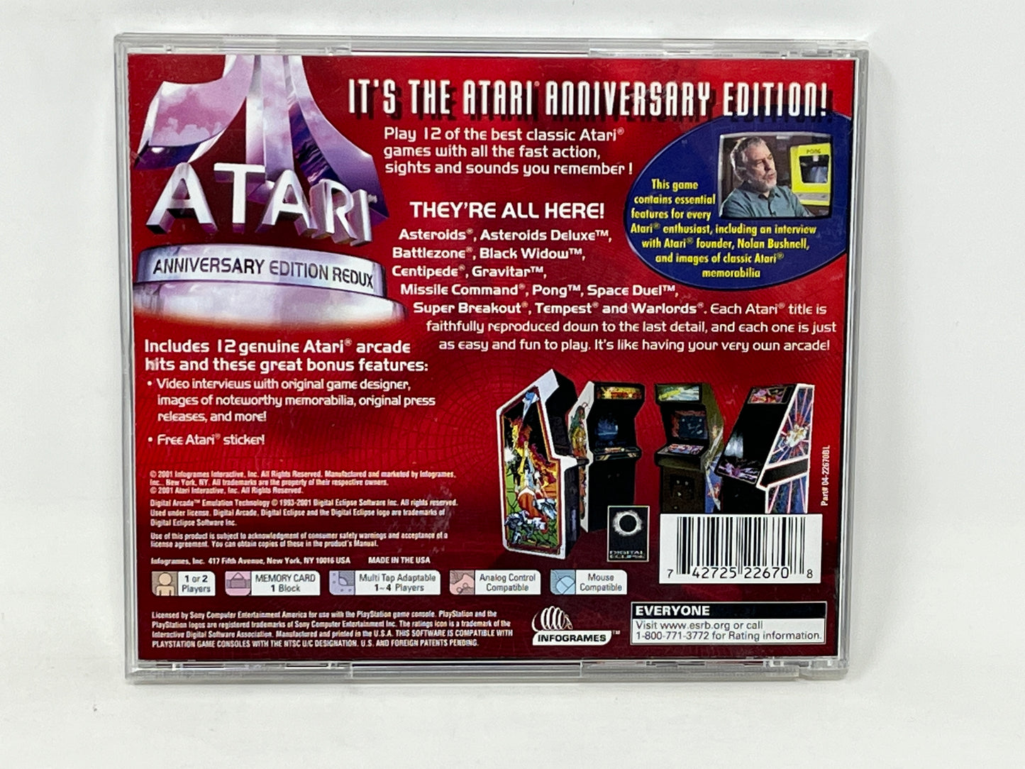 Sony PlayStation - Atari Anniversary Edition Redux - Complete