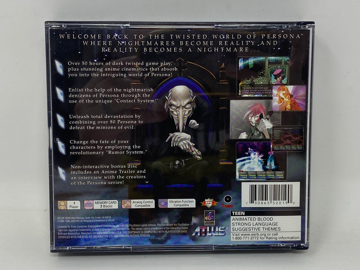 Sony PlayStation PS1 - Persona 2 Eternal Punishment - Complete