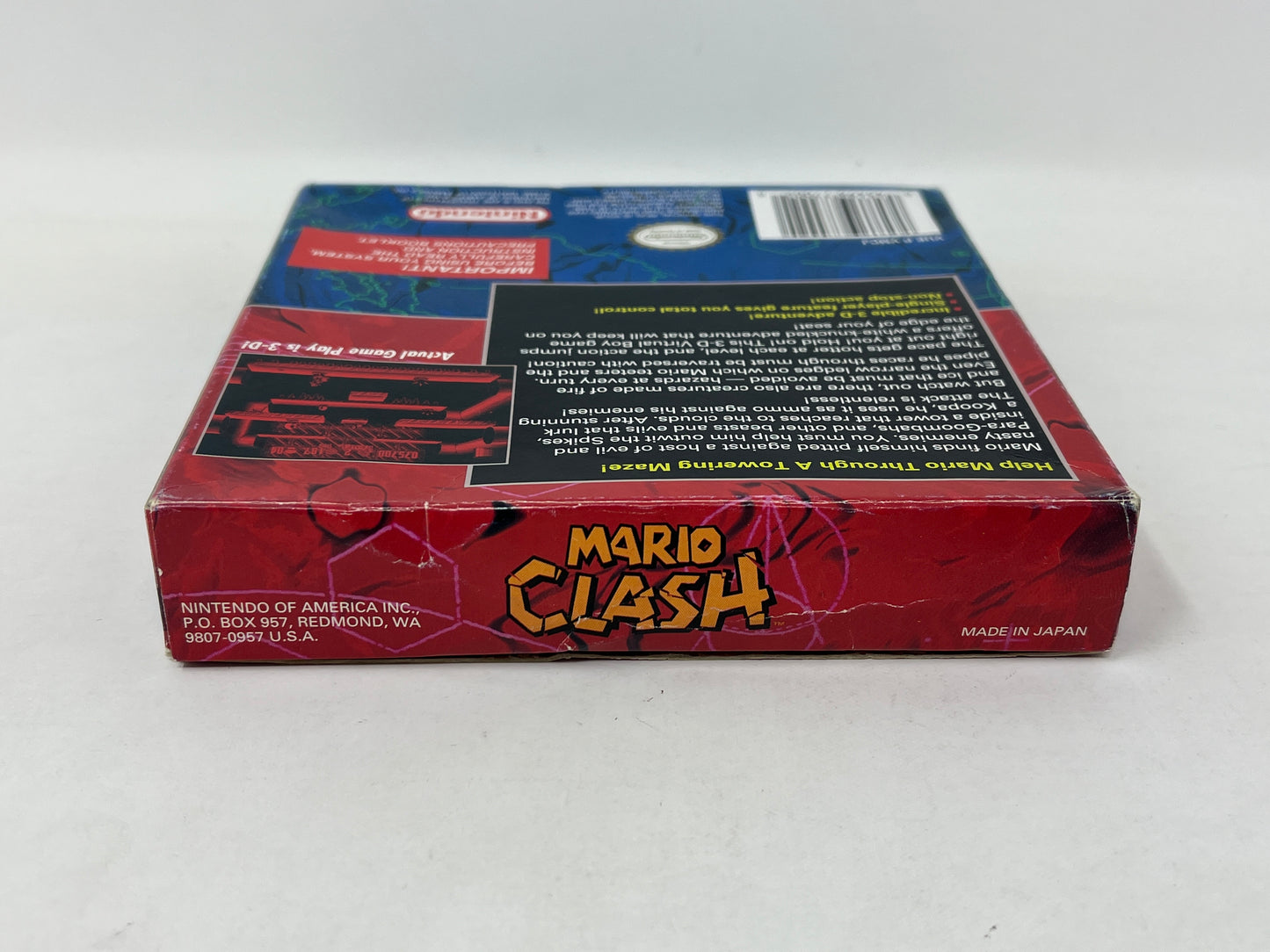Nintendo Virtual Boy - Mario Clash - Complete