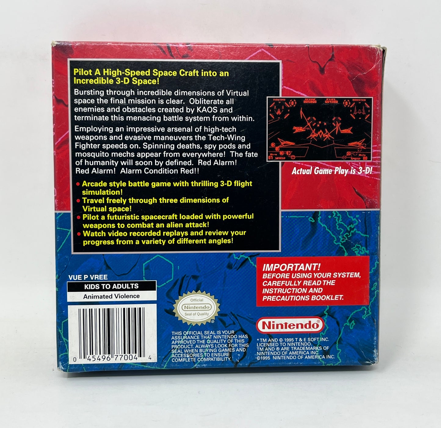 Nintendo Virtual Boy - Red Alarm - Complete