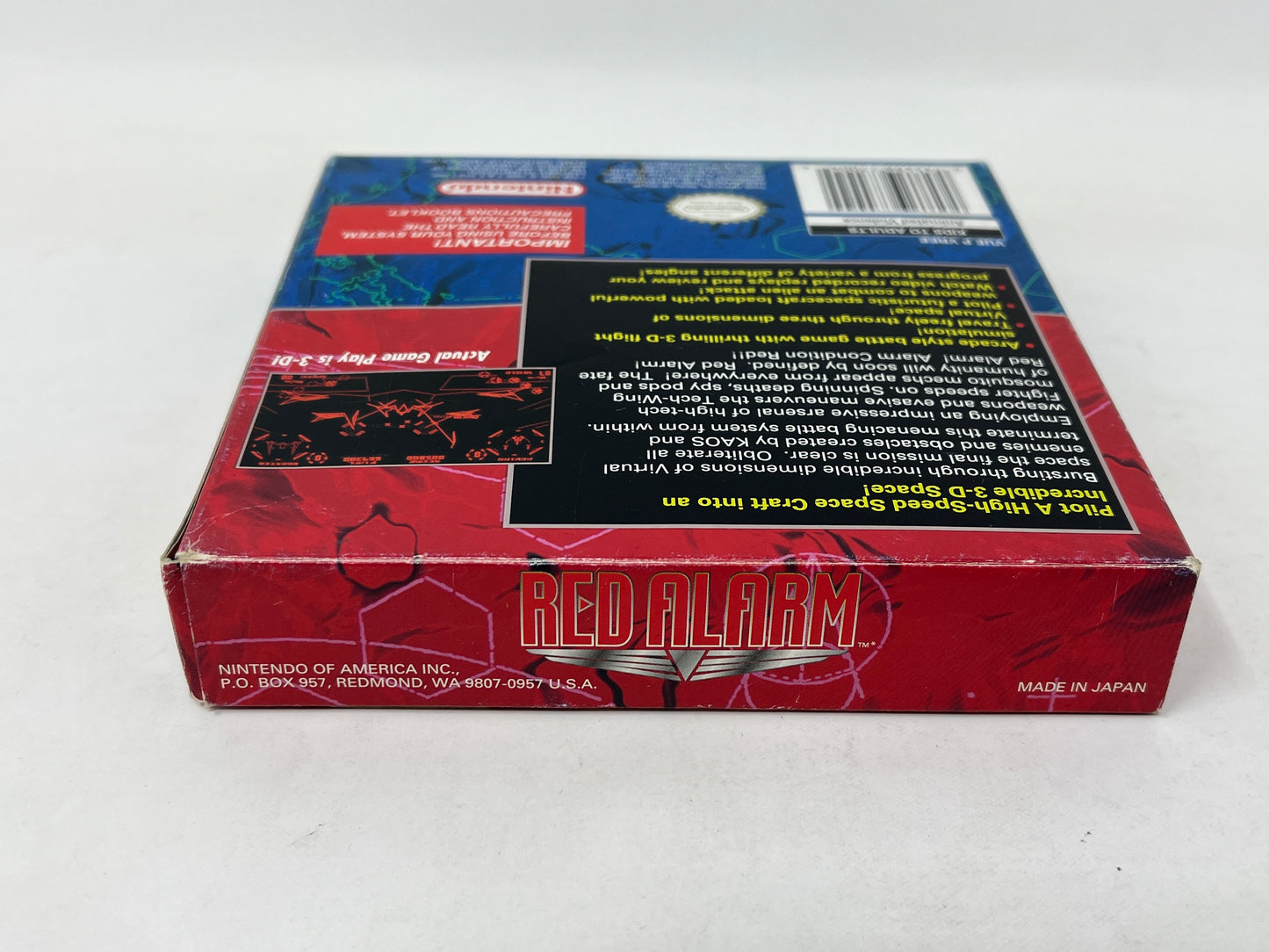 Nintendo Virtual Boy - Red Alarm - Complete