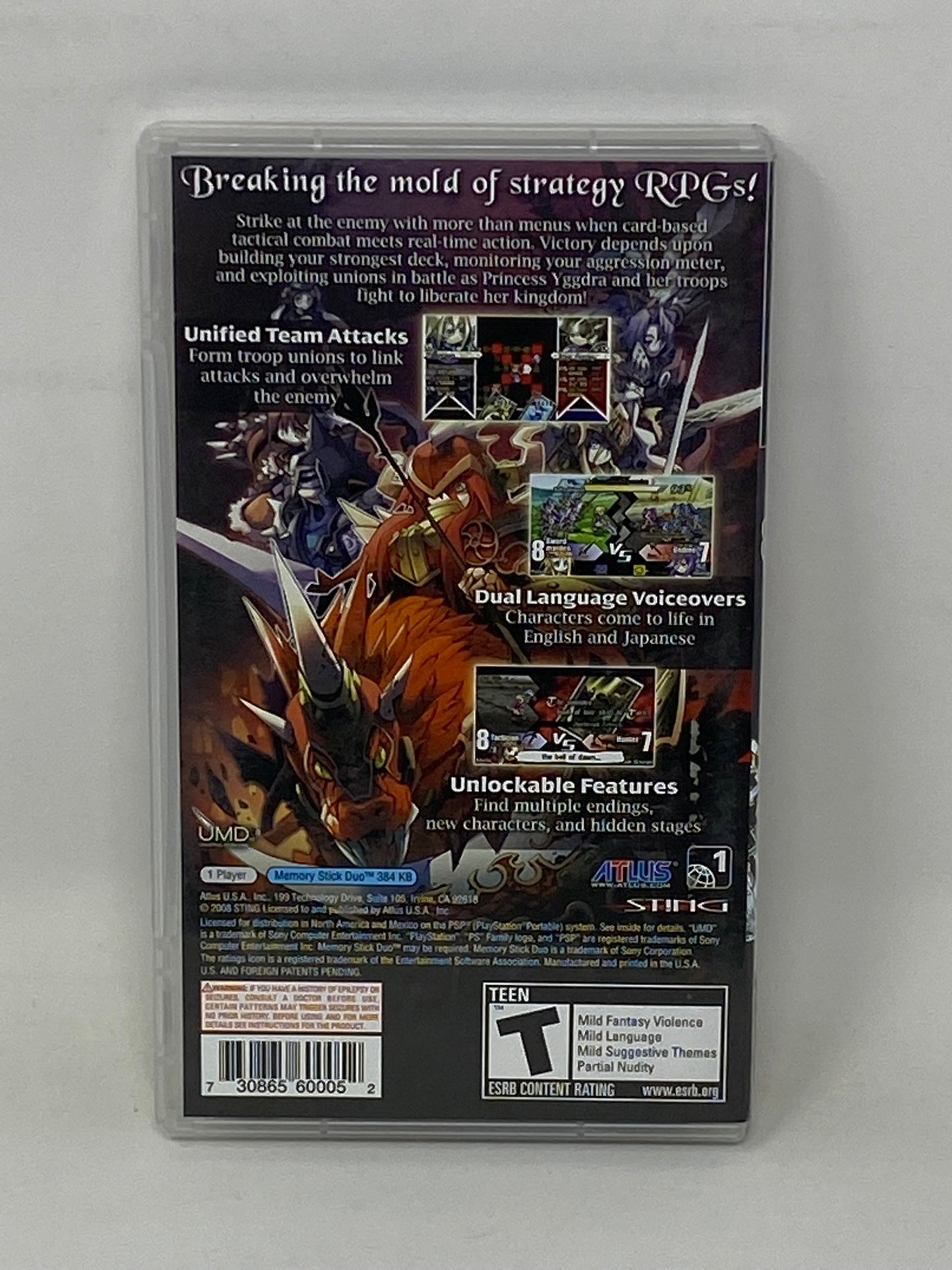 Sony PSP - Yggdra Union We'll Never Fight Alone - Complete