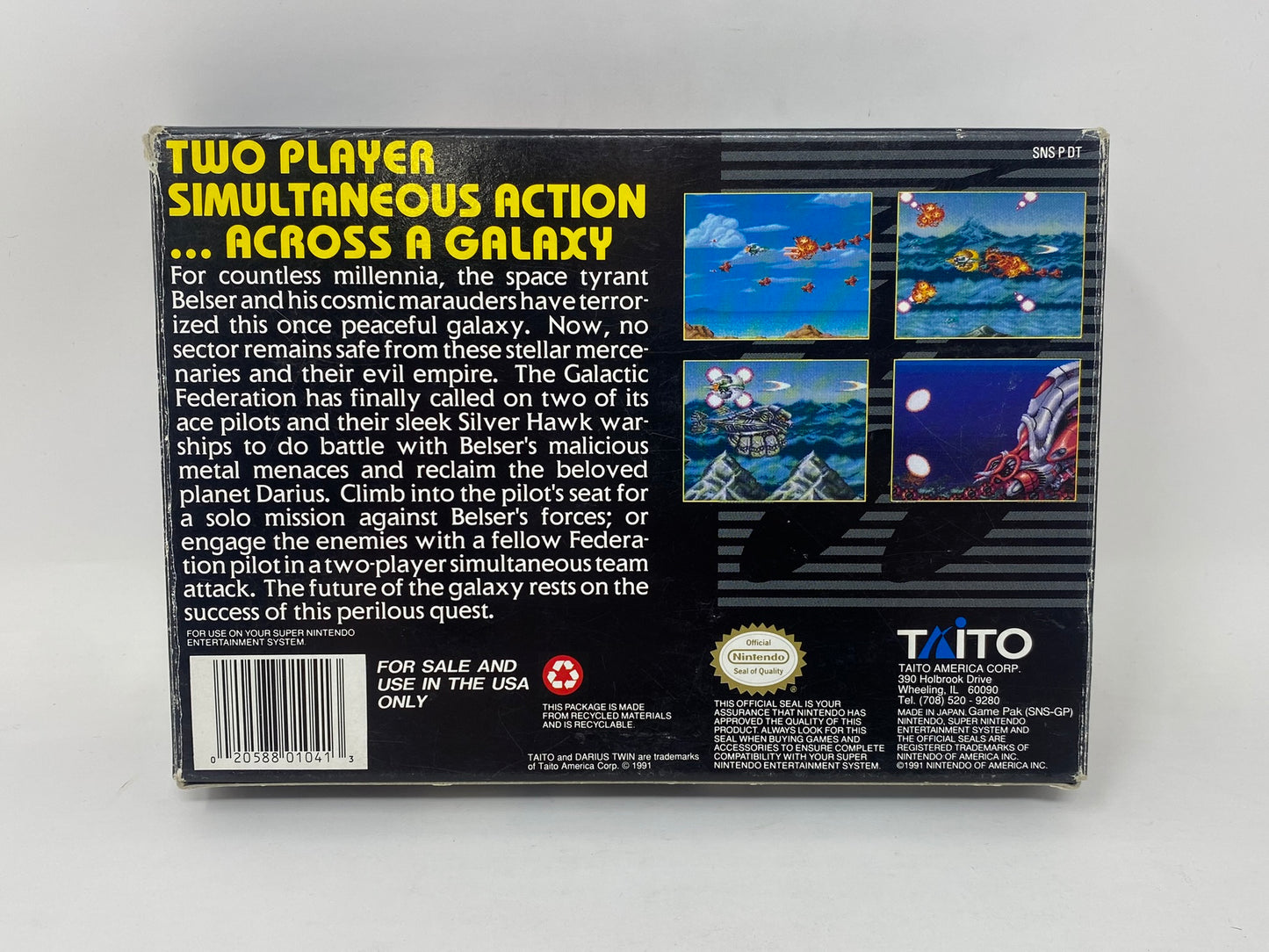 SNES Super Nintendo - Darius Twin - Complete