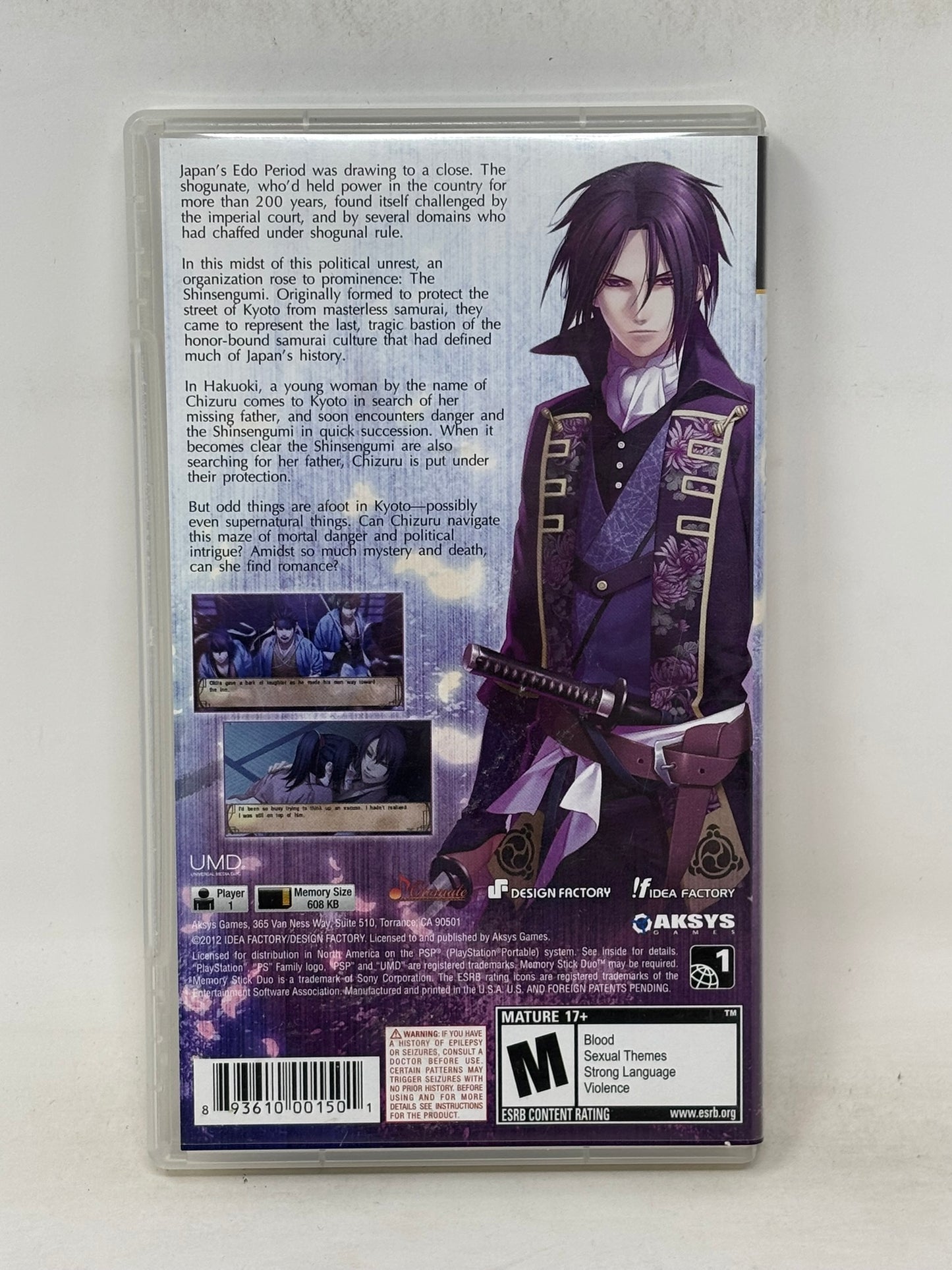Sony PSP - Hakuoki: Demon of the Fleeting Blossom - Complete
