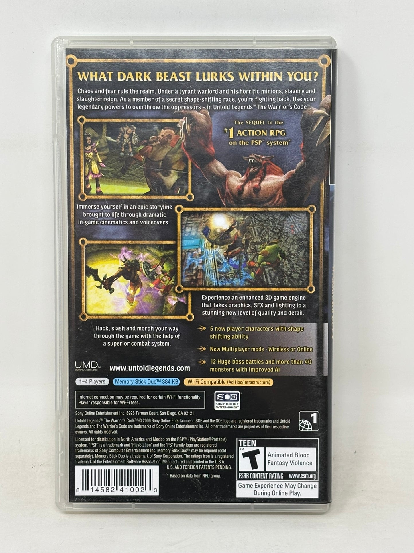 Sony PSP - Untold Legends The Warrior's Code - Complete