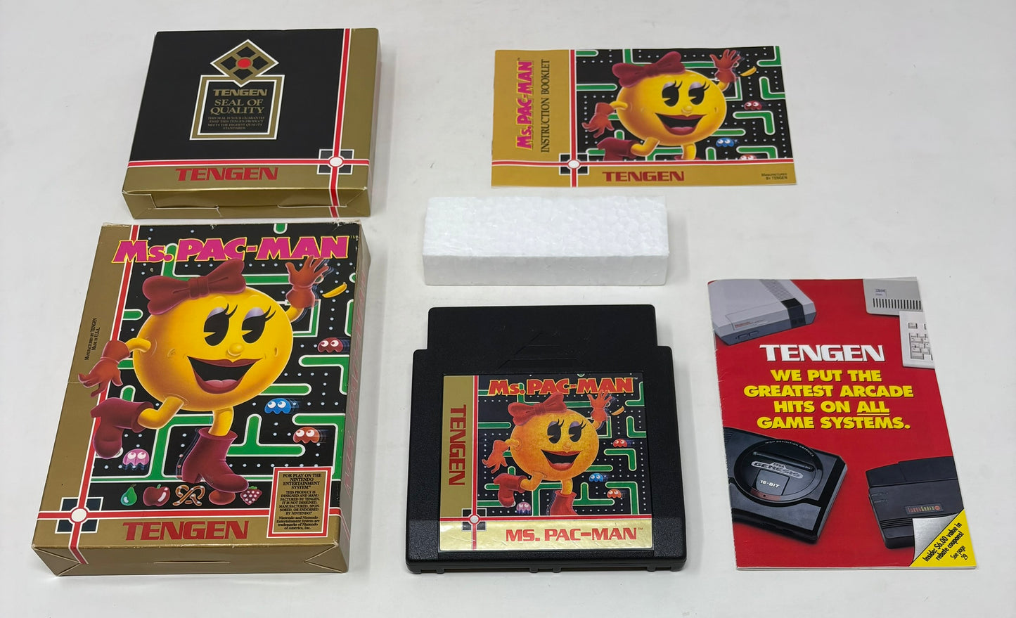 NES Nintendo - Ms. Pac-Man (Tengen) - Complete