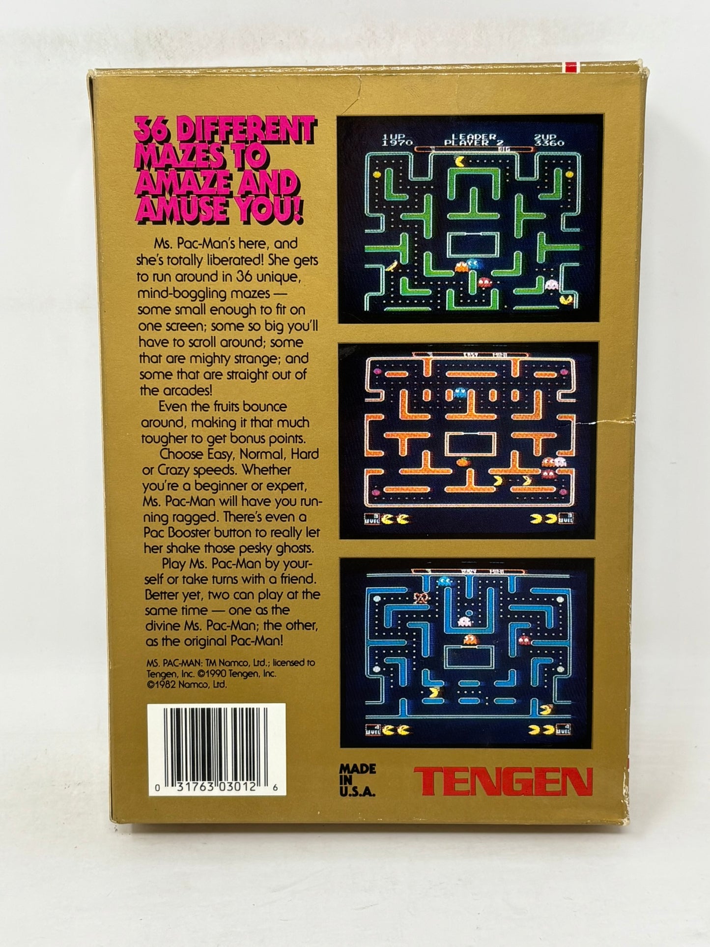 NES Nintendo - Ms. Pac-Man (Tengen) - Complete