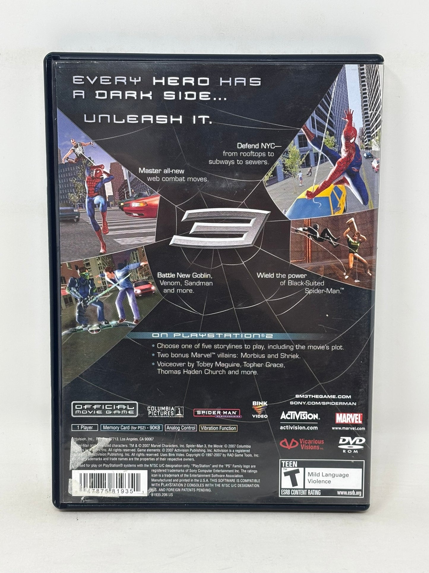 Sony PlayStation 2 - Spider Man 3 - Complete