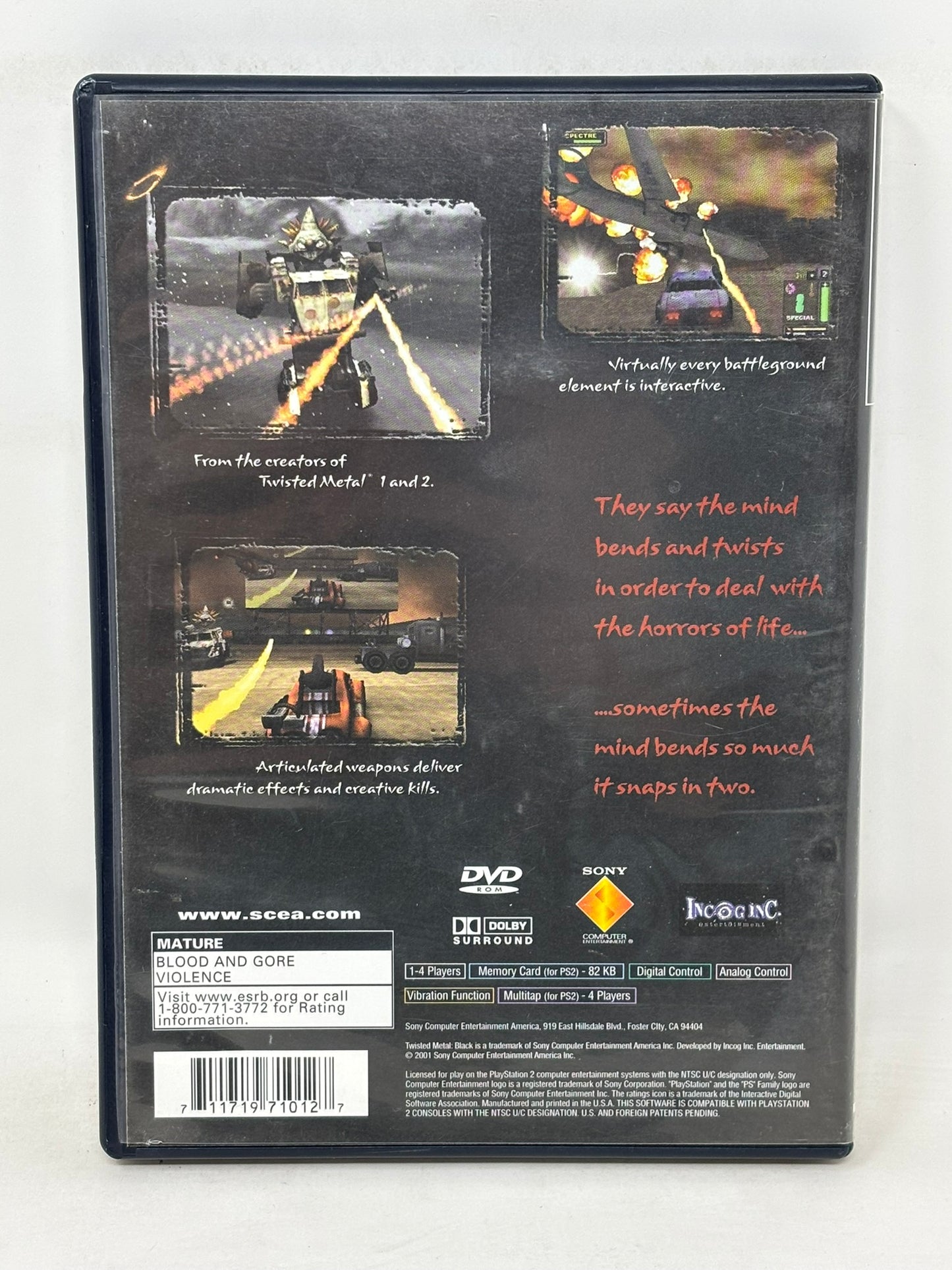 Sony PlayStation 2 - Twisted Metal Black - Complete