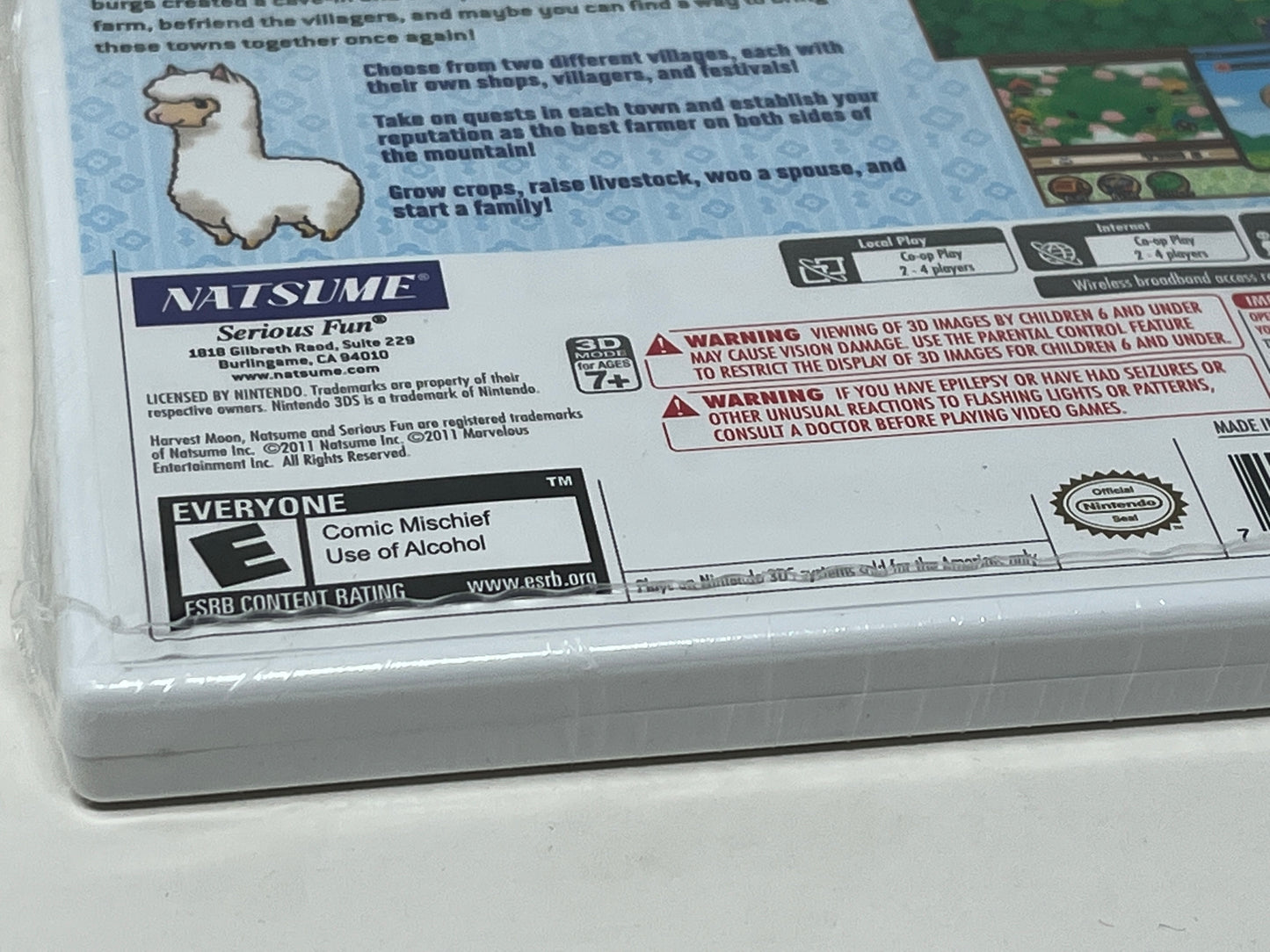 Nintendo 3DS - Harvest Moon 3D Tale of Two Towns - Sealed