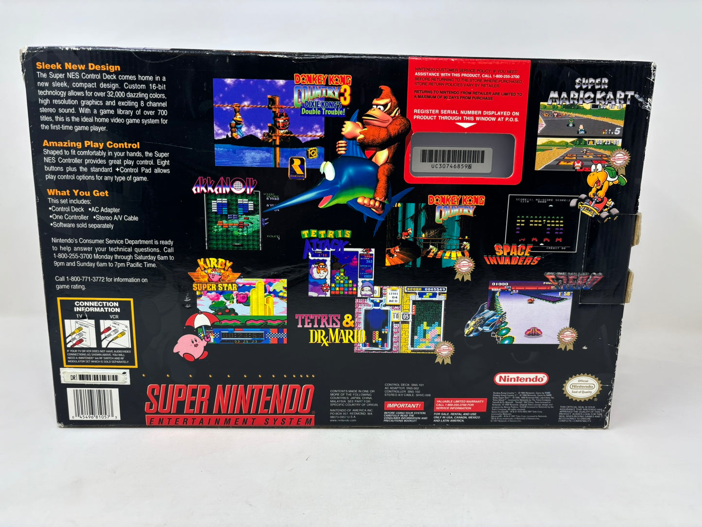 SNES Super Nintendo Jr. Control Deck System In Box