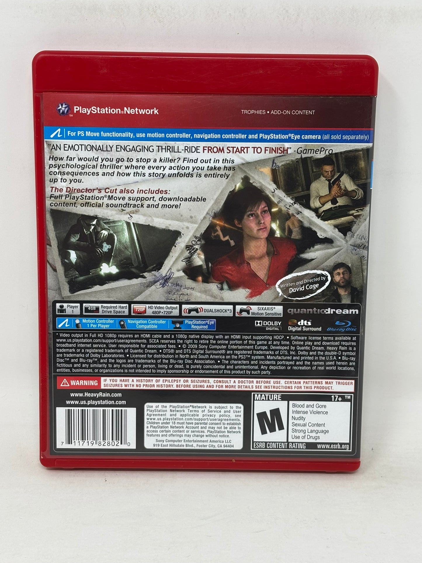 Sony PlayStation 3 - Heavy Rain Director's Cut (Greatest Hits)
