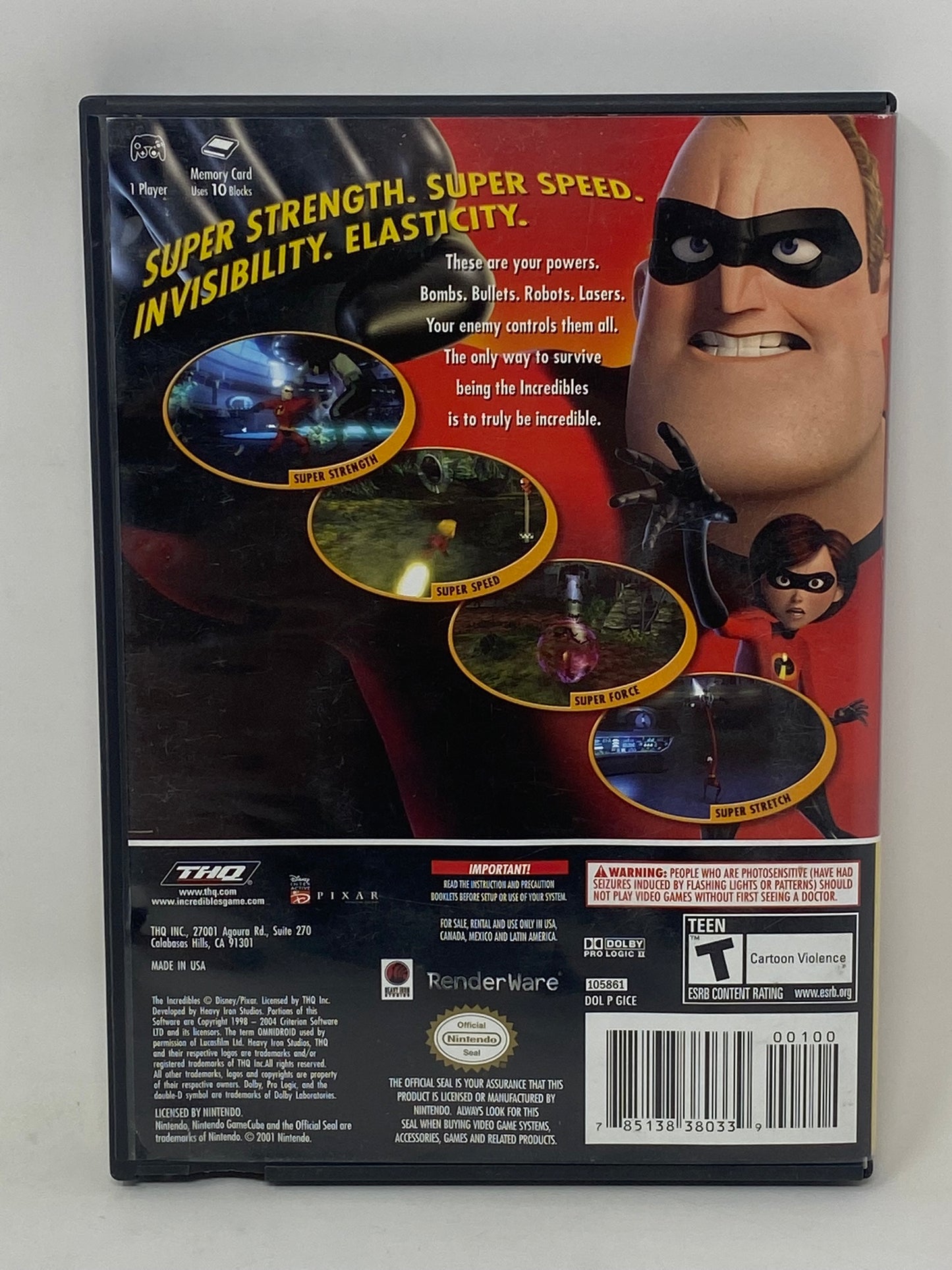 Nintendo GameCube - The Incredibles (Player's Choice) Complete