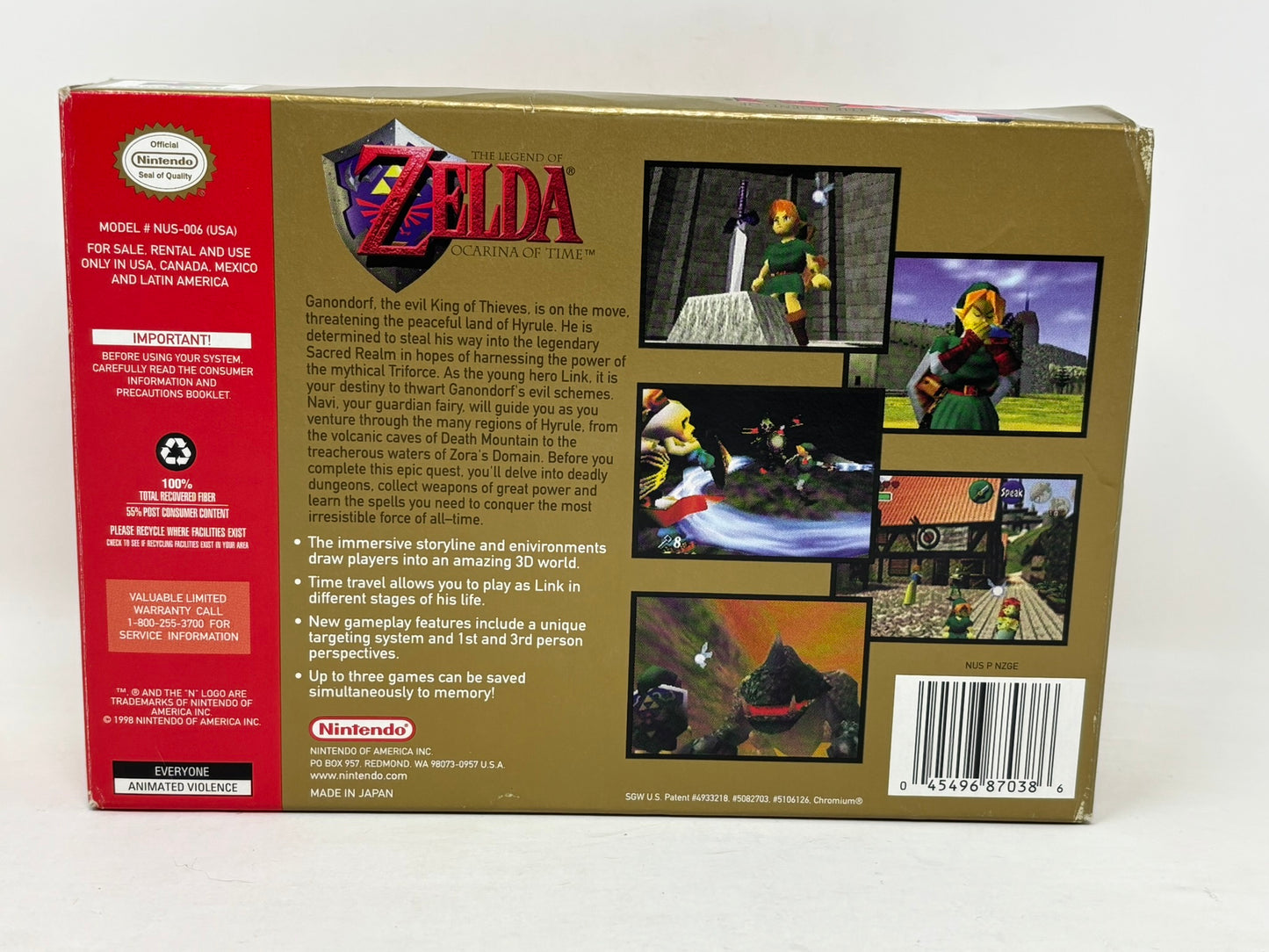 Nintendo 64 N64 - Legend of Zelda: Ocarina of Time (Collector's Edition) Complete