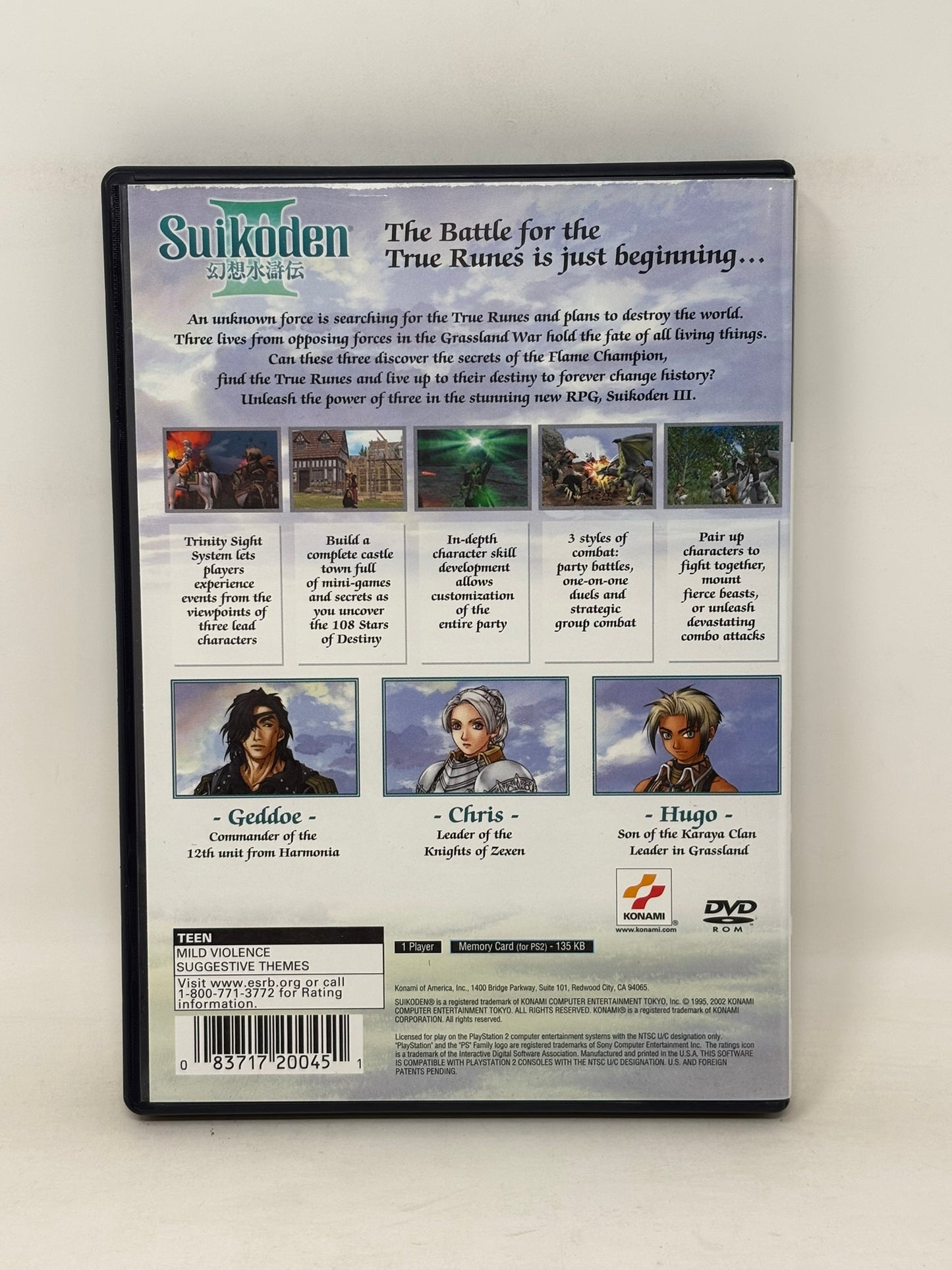 Sony PlayStation 2 - Suikoden III 3 - Complete