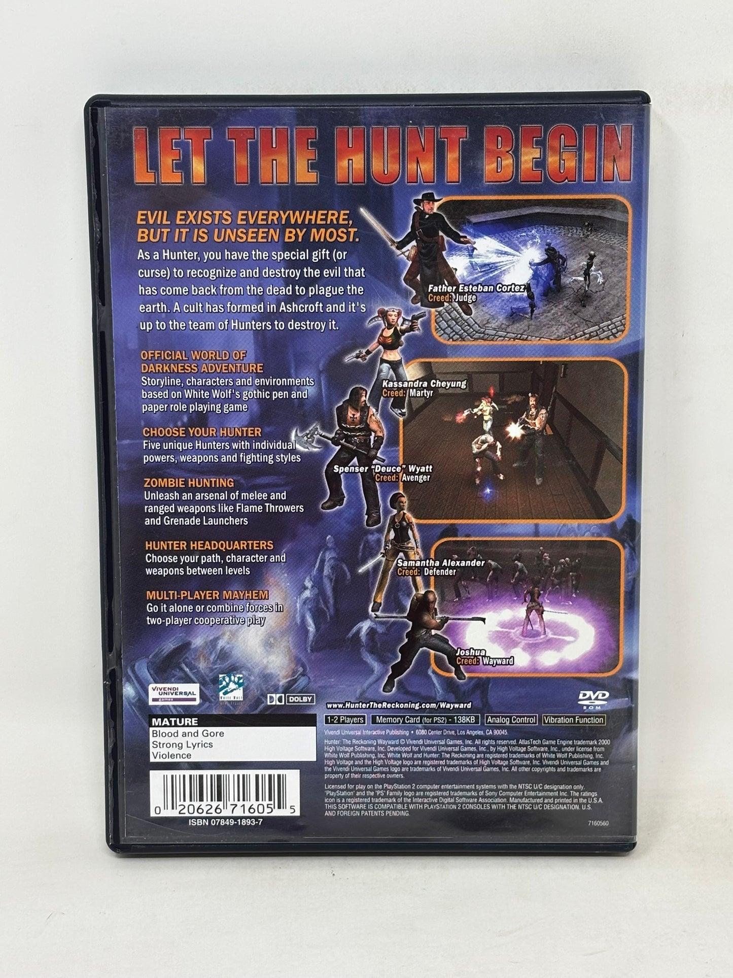 Sony PlayStation 2 - Hunter The Reckoning: Wayward - Complete