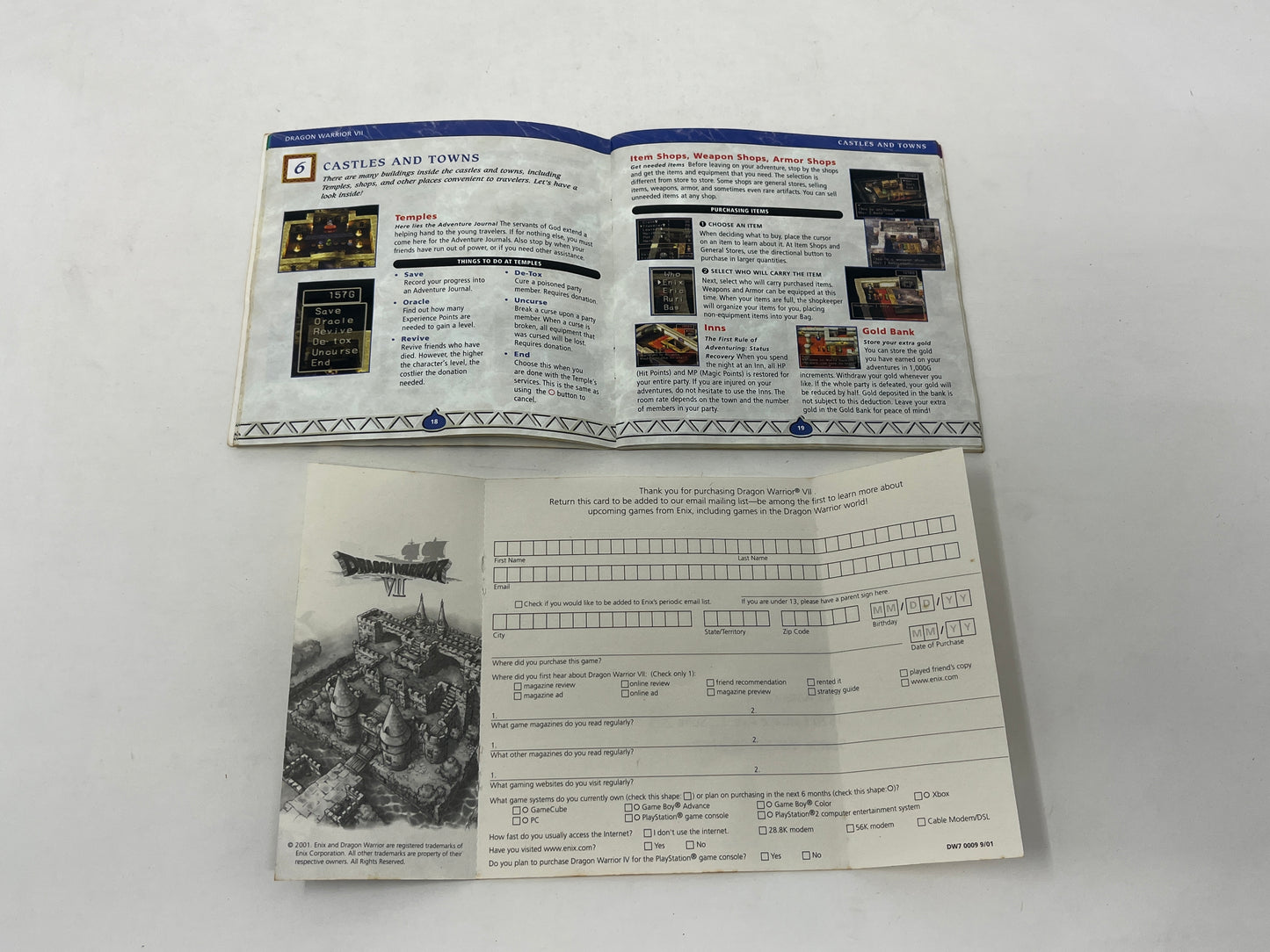 Sony PlayStation - Dragon Warrior VII 7 - Complete
