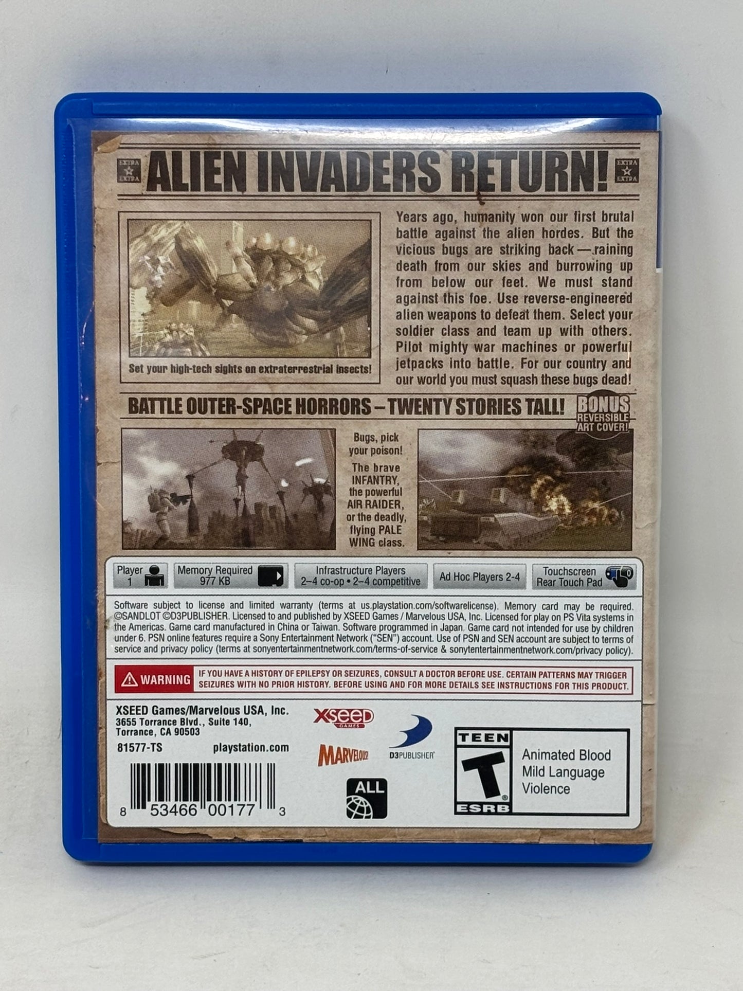 PlayStation Vita - Earth Defense Force 2: Invaders from Planet Space