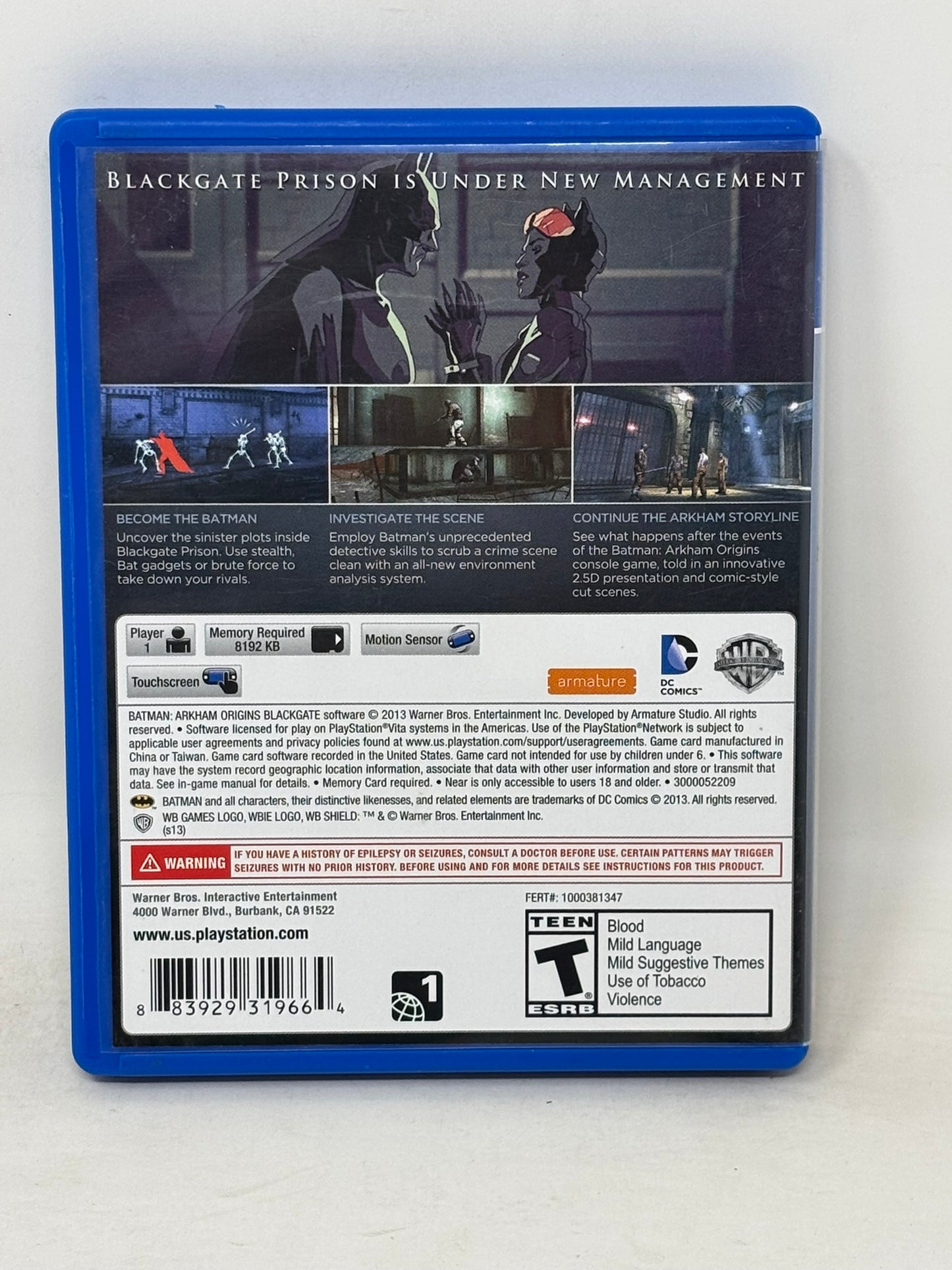 PlayStation Vita - Batman Arkham Origins Blackgate