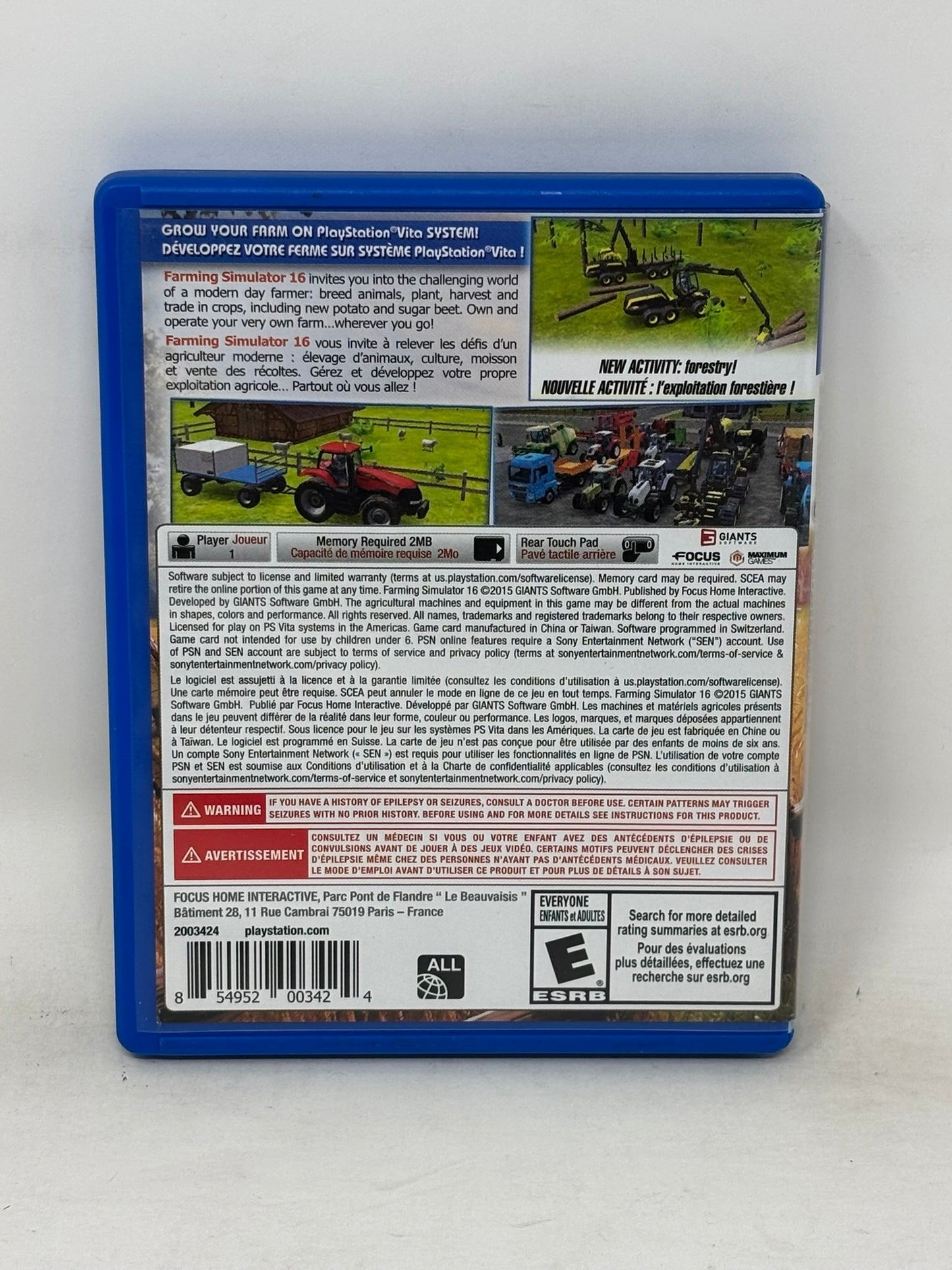PlayStation Vita - Farming Simulator 16