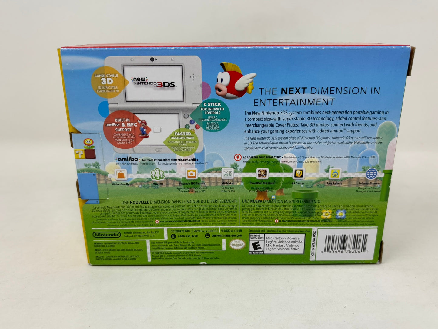 New Nintendo 3DS System White Mario Edition - Complete
