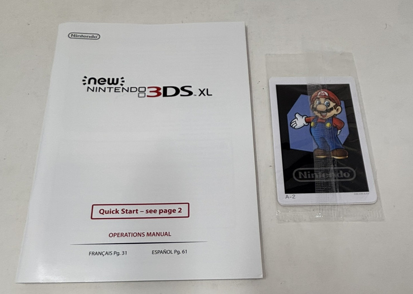 New Nintendo 3DS System White Mario Edition - Complete