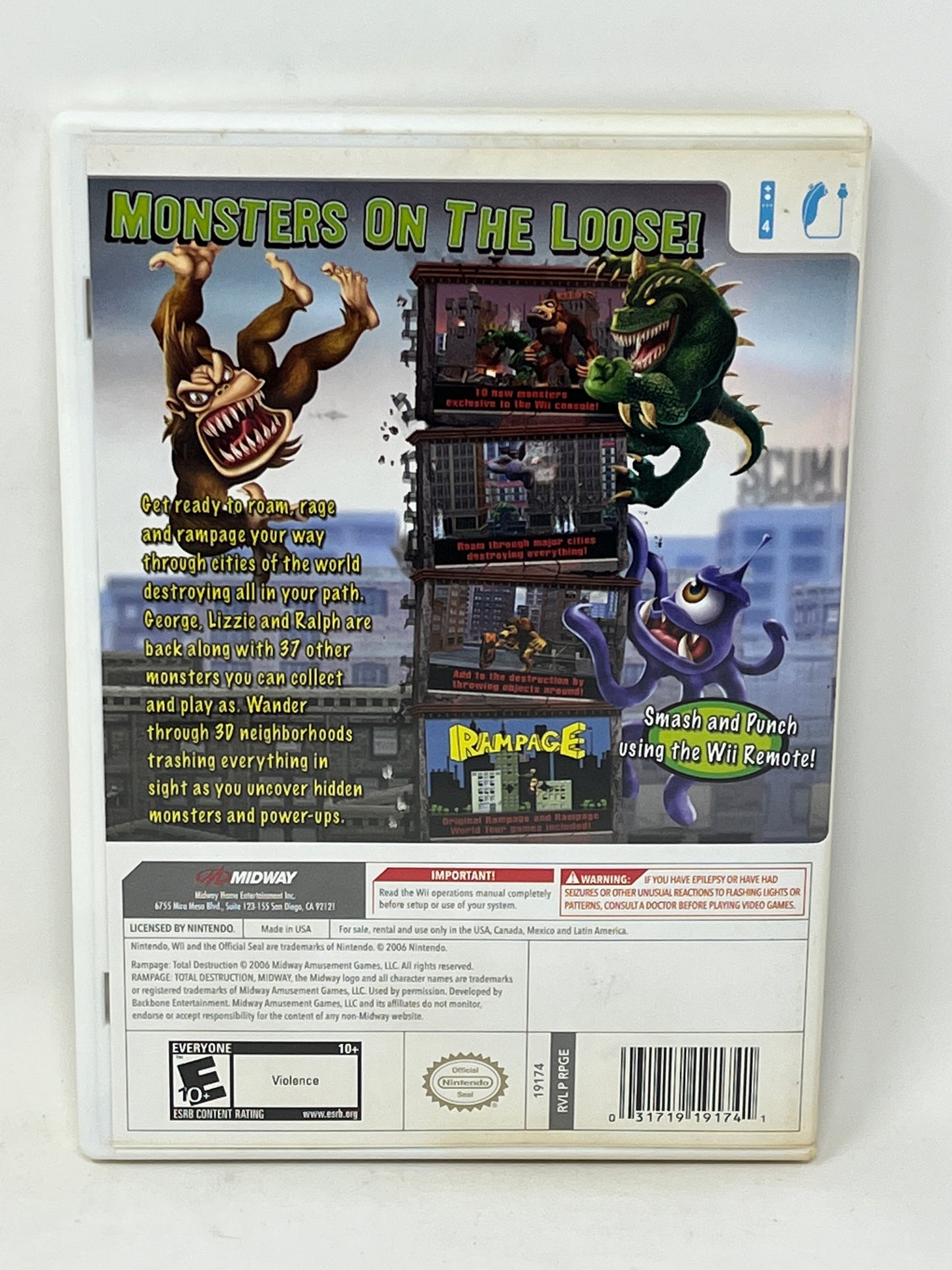 Nintendo Wii - Rampage Total Destruction - Complete