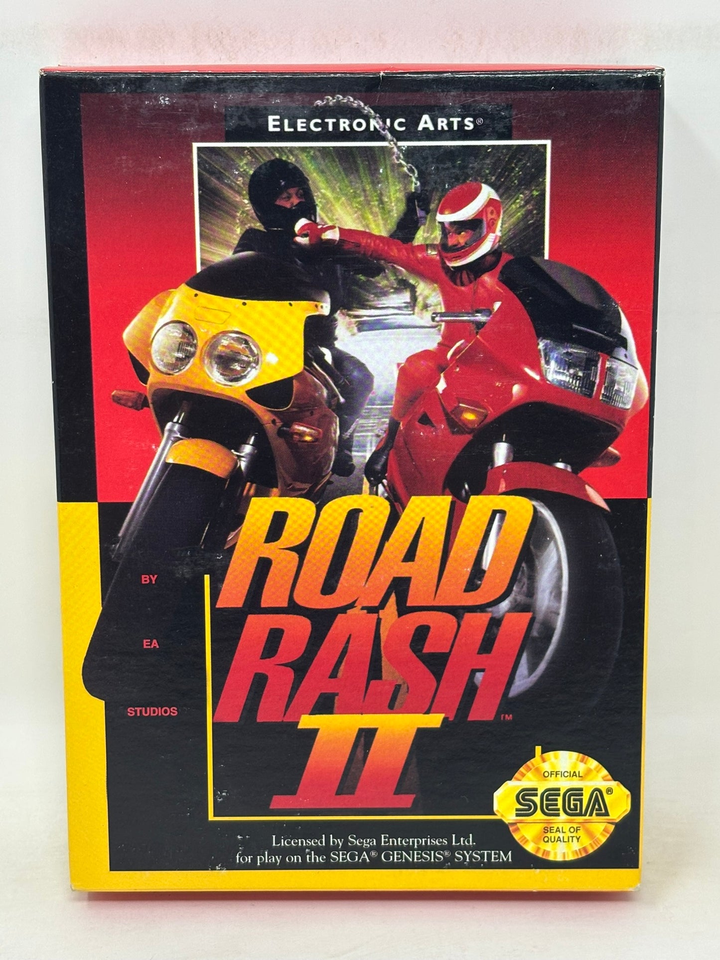 Sega Genesis - Road Rash II (Cardboard Box) Complete