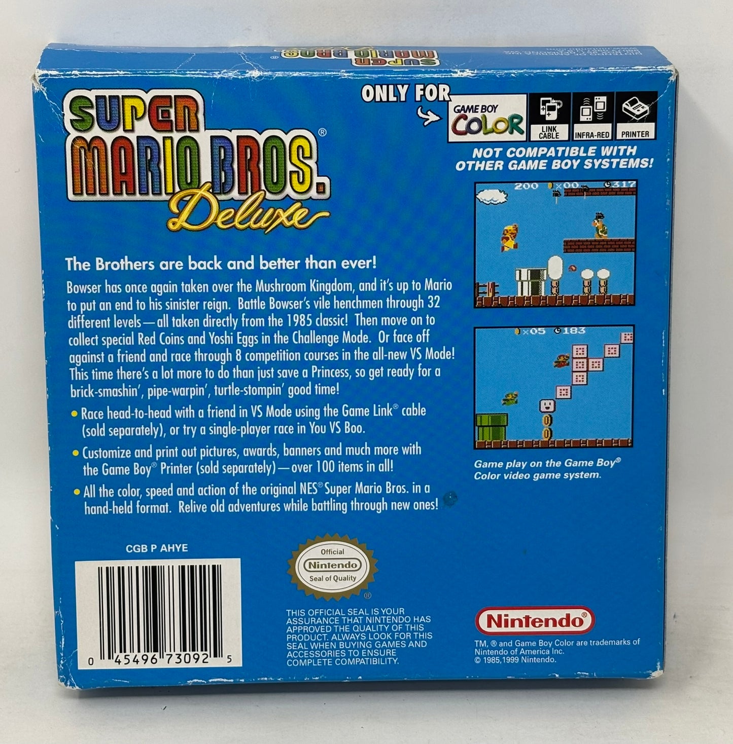Nintendo Game Boy Color - Super Mario Bros Deluxe - Complete