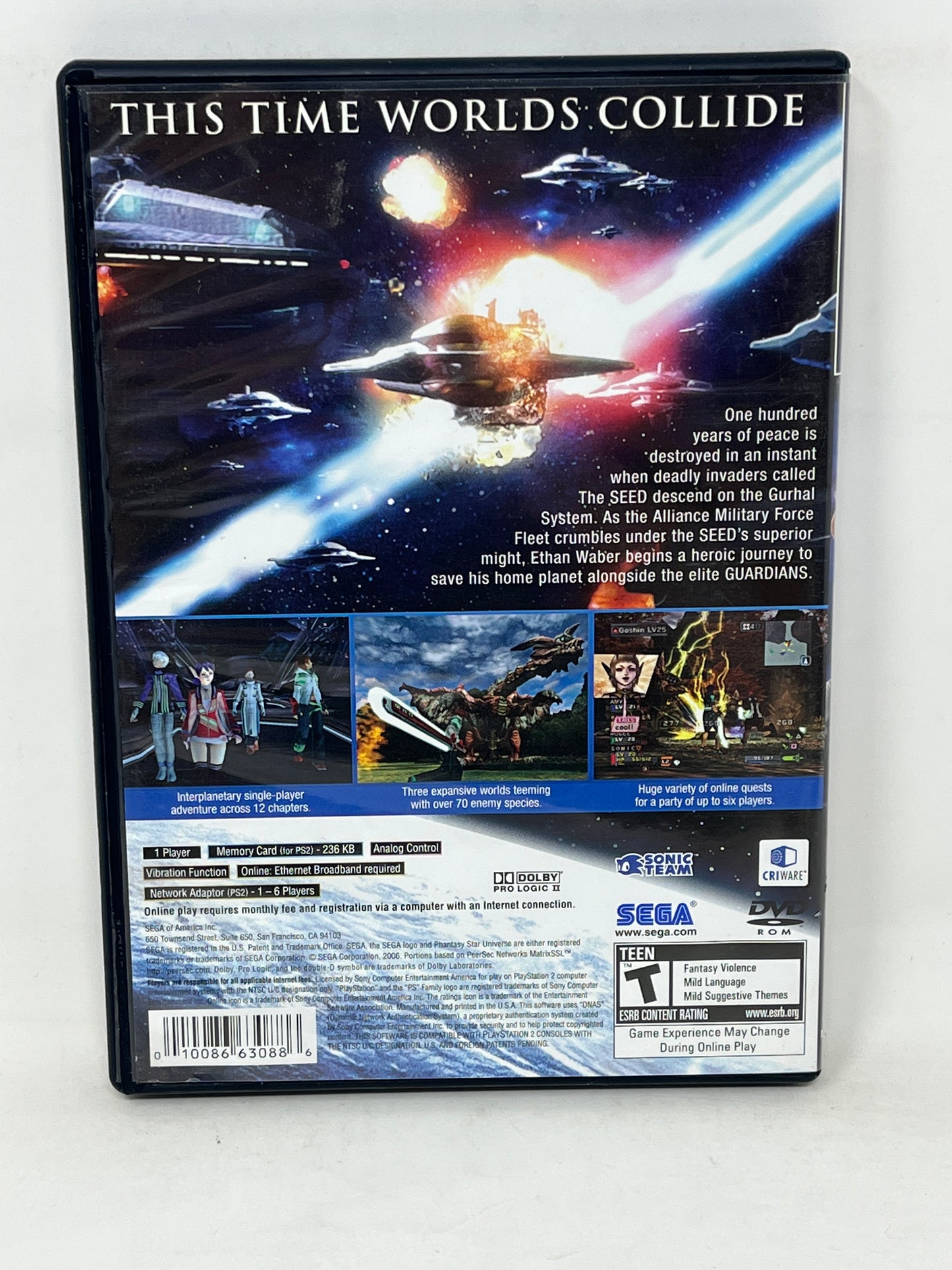 Sony PlayStation 2 - Phantasy Star Universe - Complete