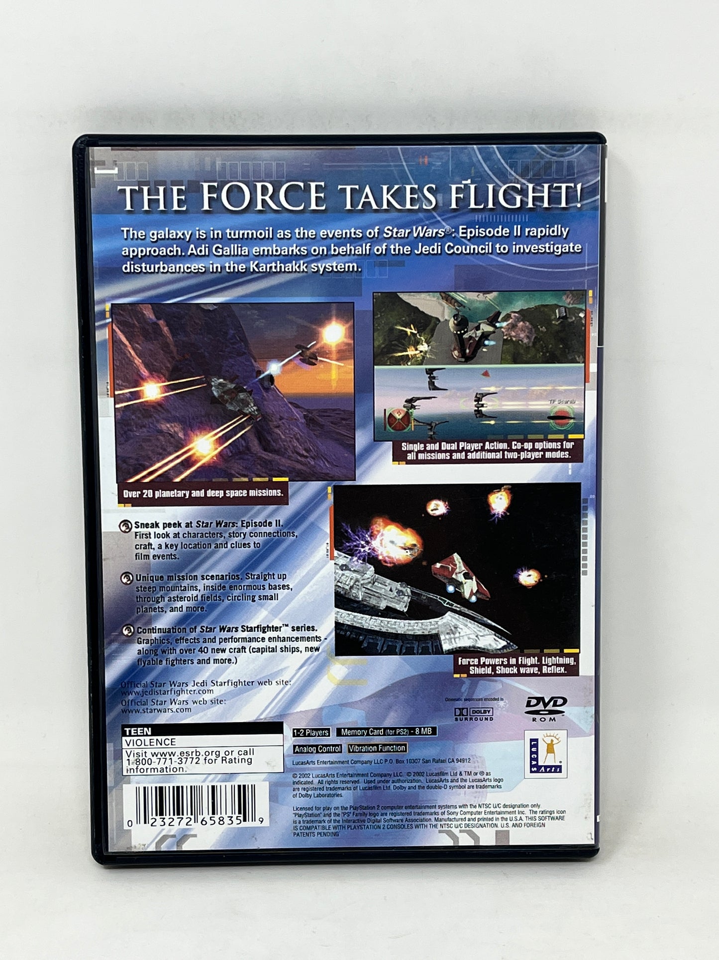Sony PlayStation 2 - Star Wars Jedi StarFighter - Complete