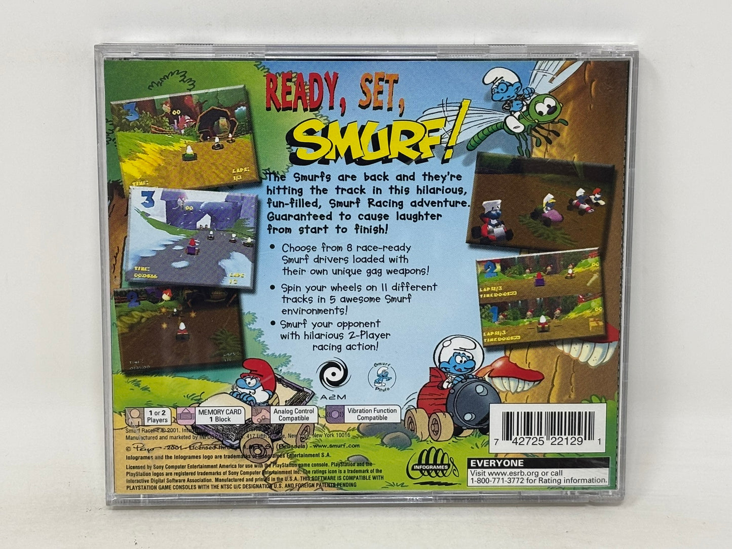 Sony PlayStation - Smurf Racer - Complete