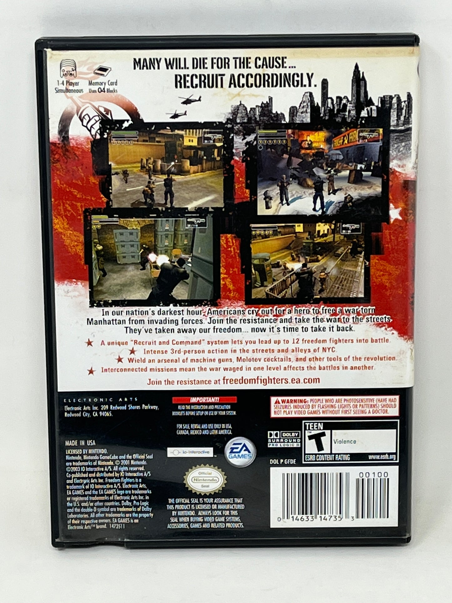 Nintendo GameCube - Freedom Fighters - Complete