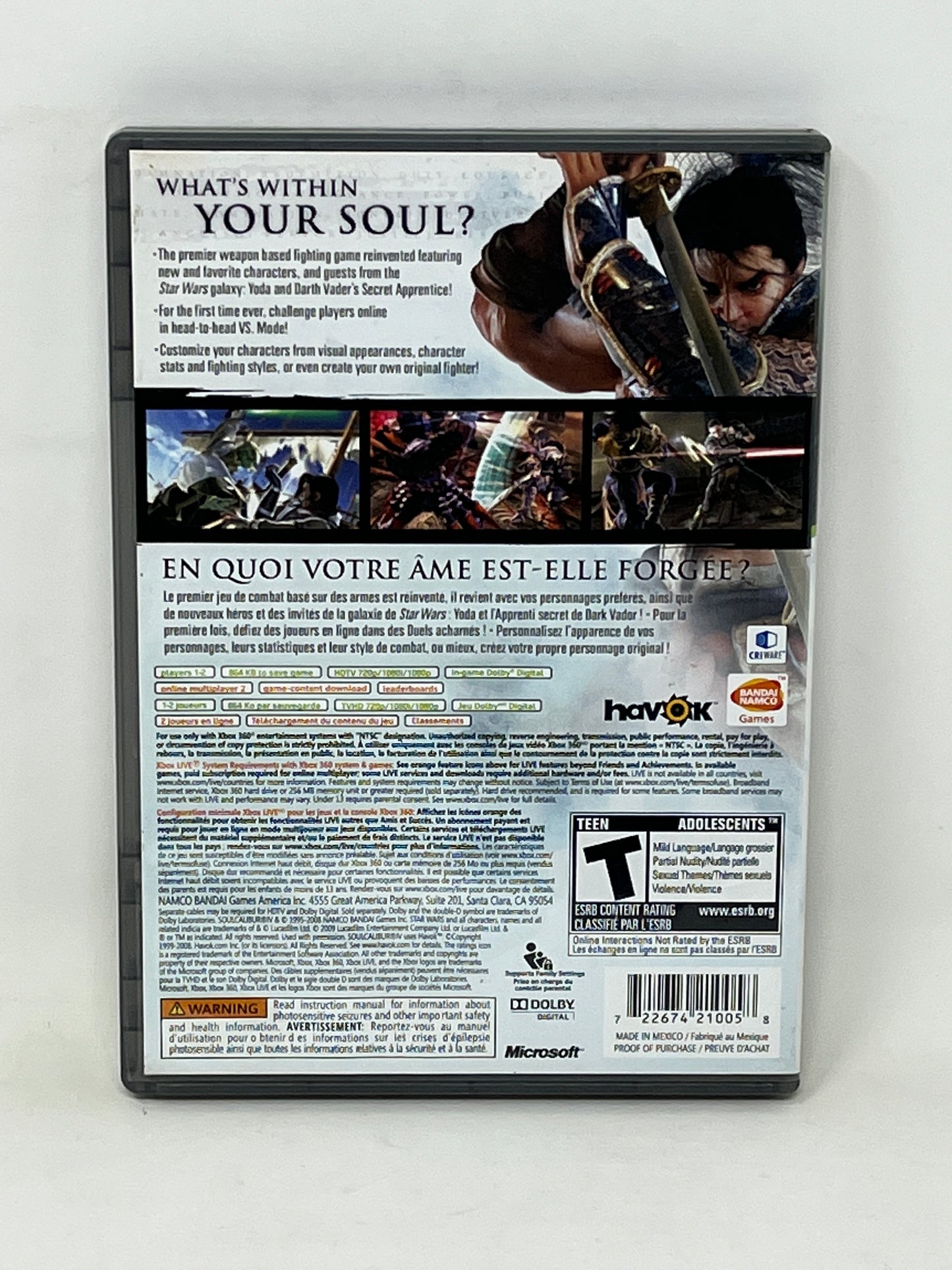 XBox 360 - Soul Calibur IV (Platinum Hits) - Complete