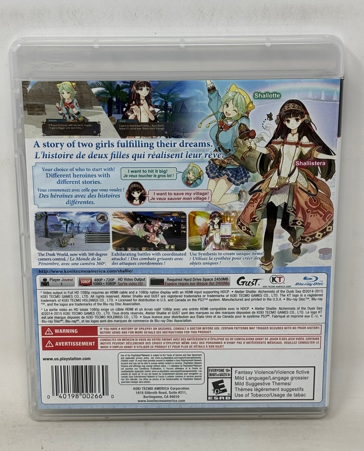Sony PlayStation 3 - Atelier Shallie: Alchemists of the Dusk Sea - Complete