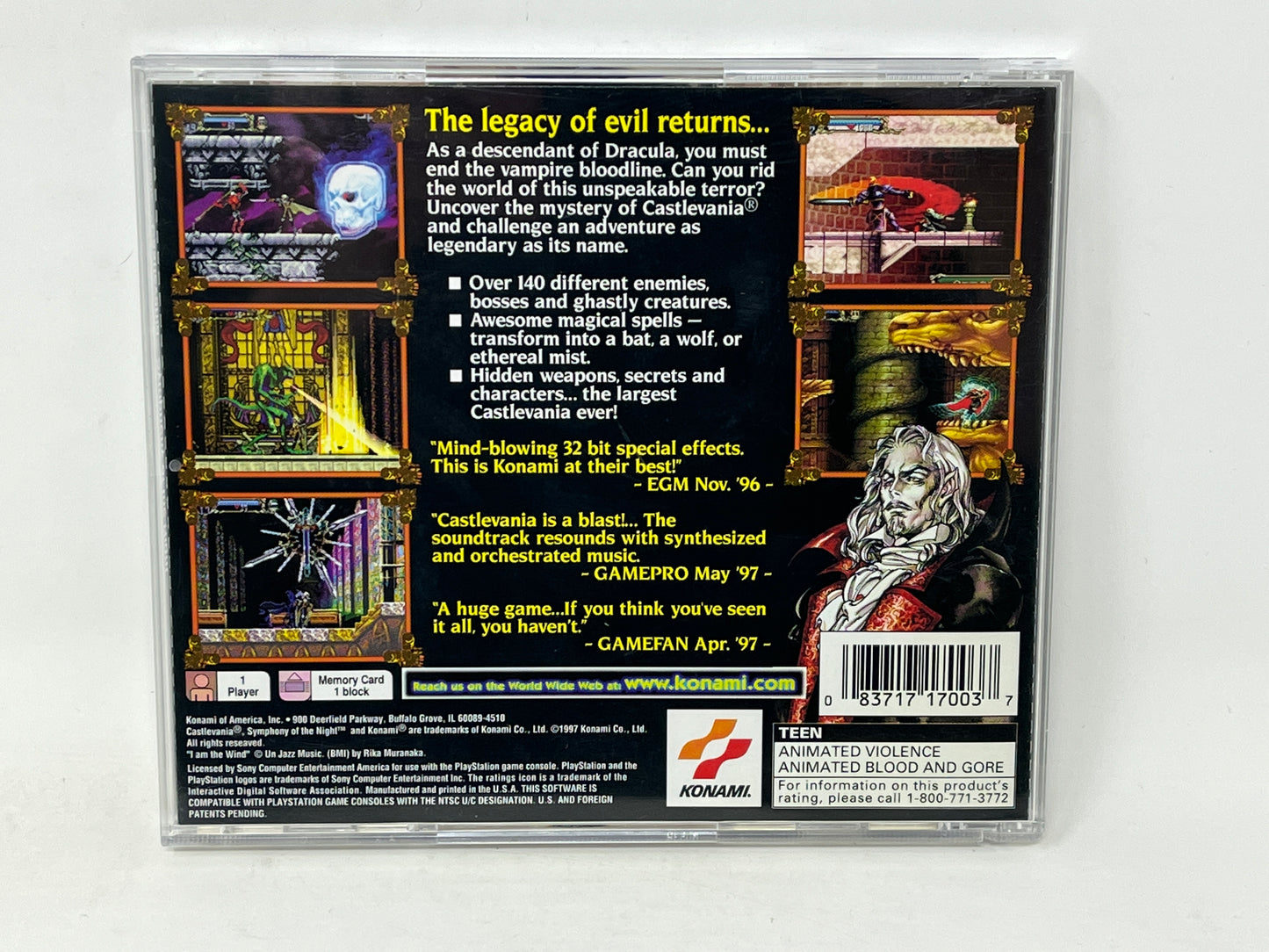 Sony PlayStation - Castlevania Symphony of the Night - Complete