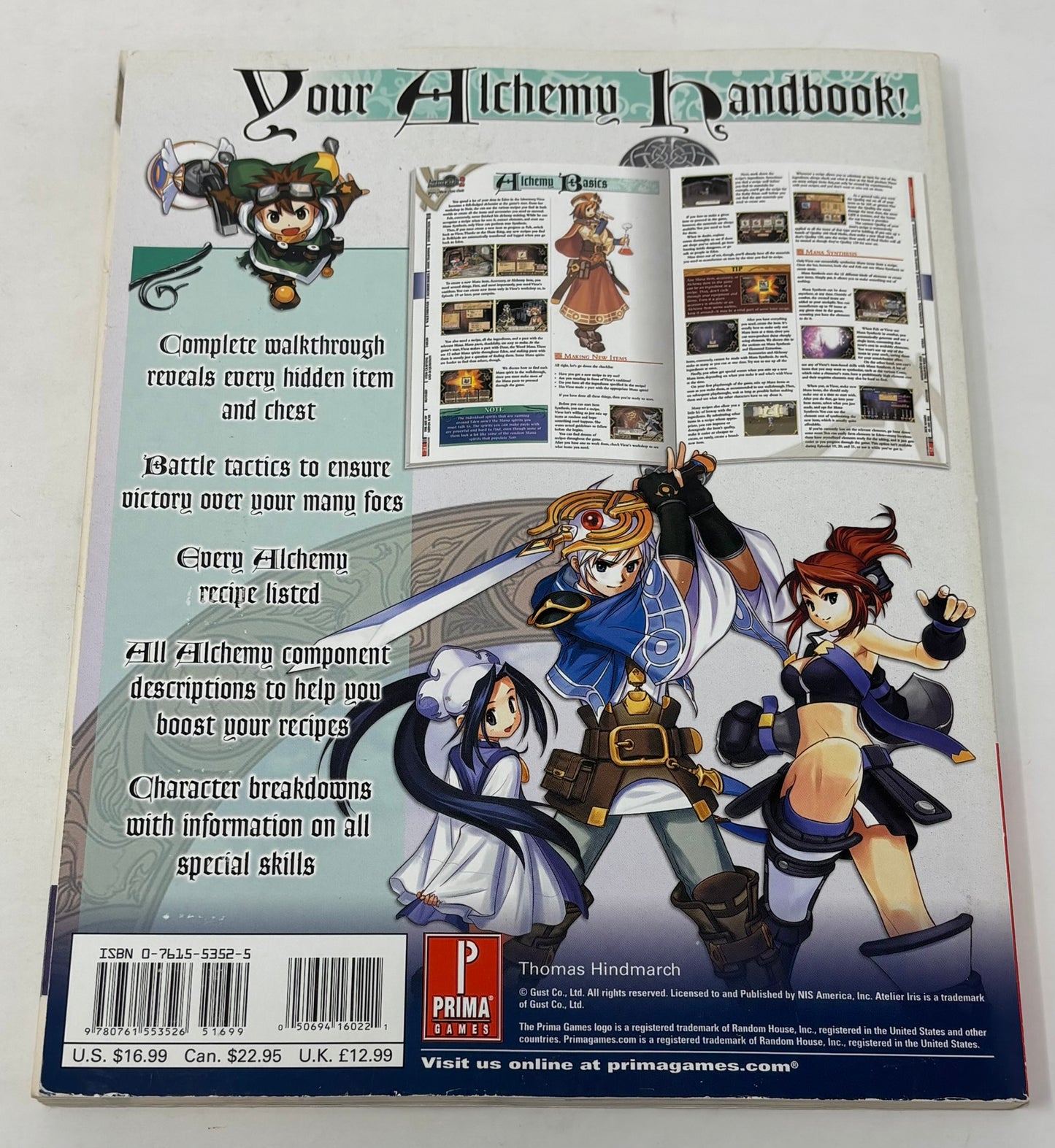 Atelier Iris 2: The Azoth of Destiny Prima Official Game Strategy Guide - PS2