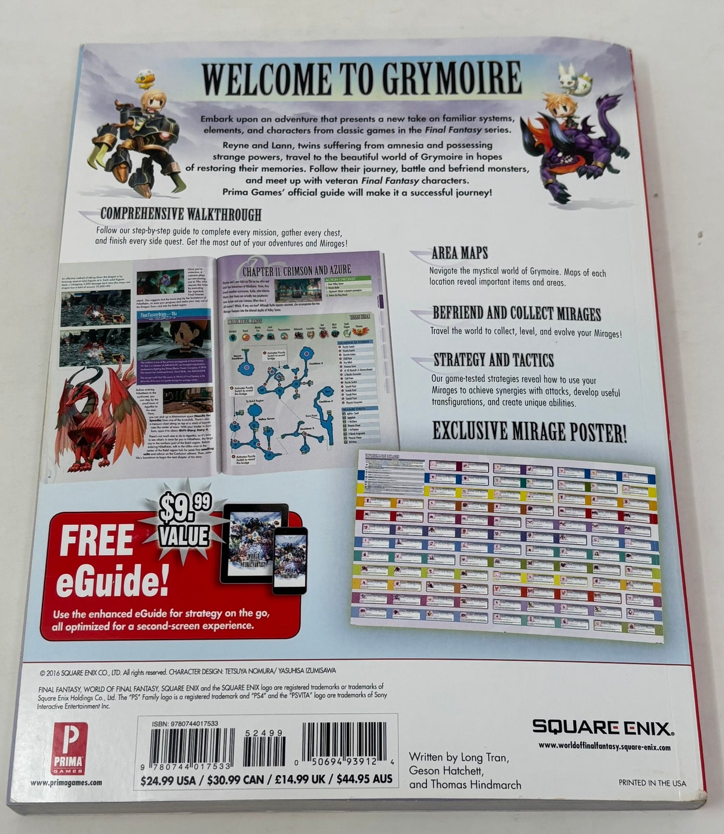 World of Final Fantasy Official Guide w/ Poster