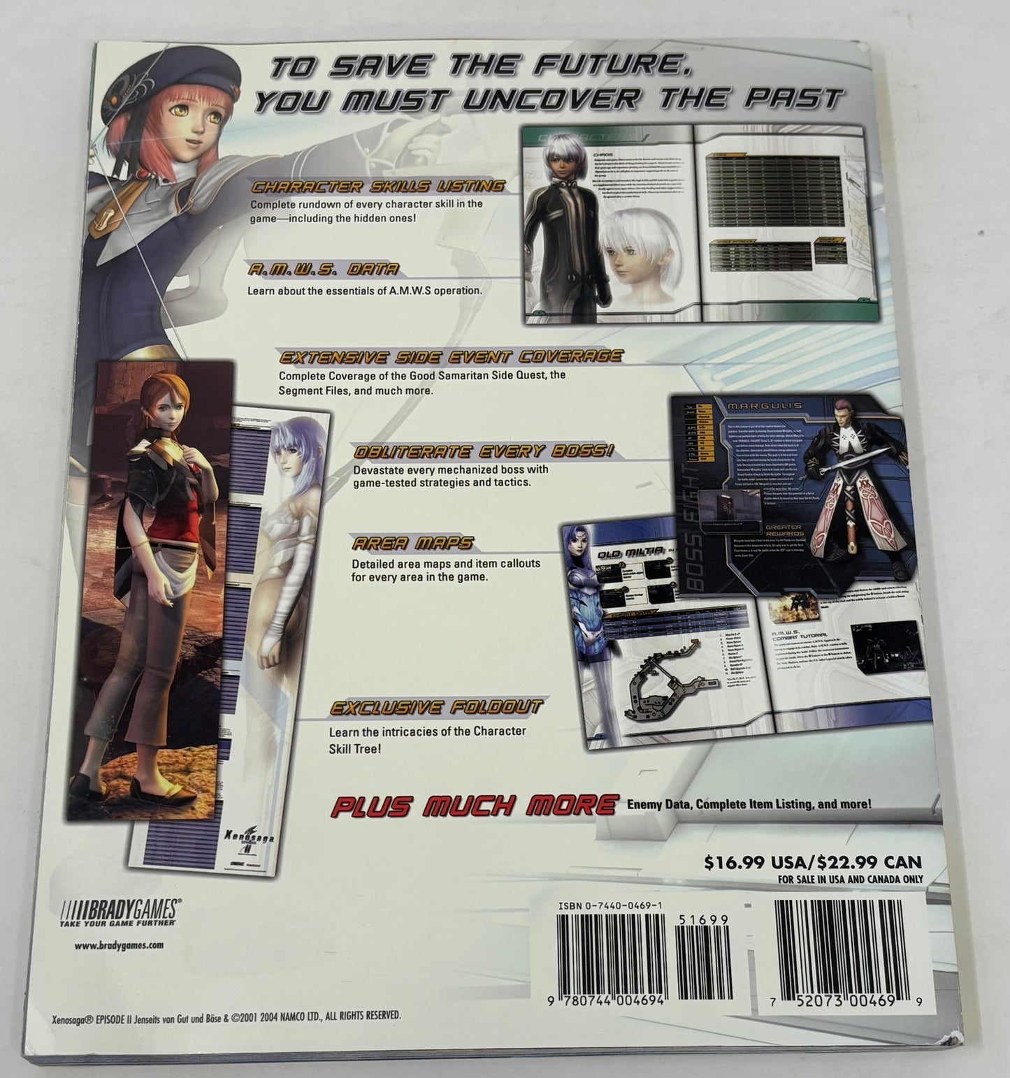 Sony PlayStation 2 - Xenosaga Episode II Brady Games Officai Strategy Guide w/ Poster