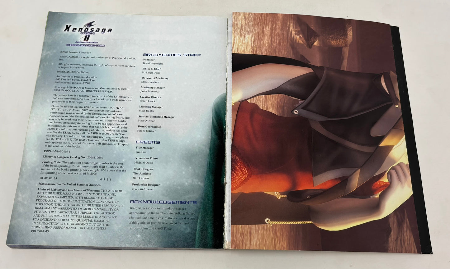 Sony PlayStation 2 - Xenosaga Episode II Brady Games Officai Strategy Guide w/ Poster